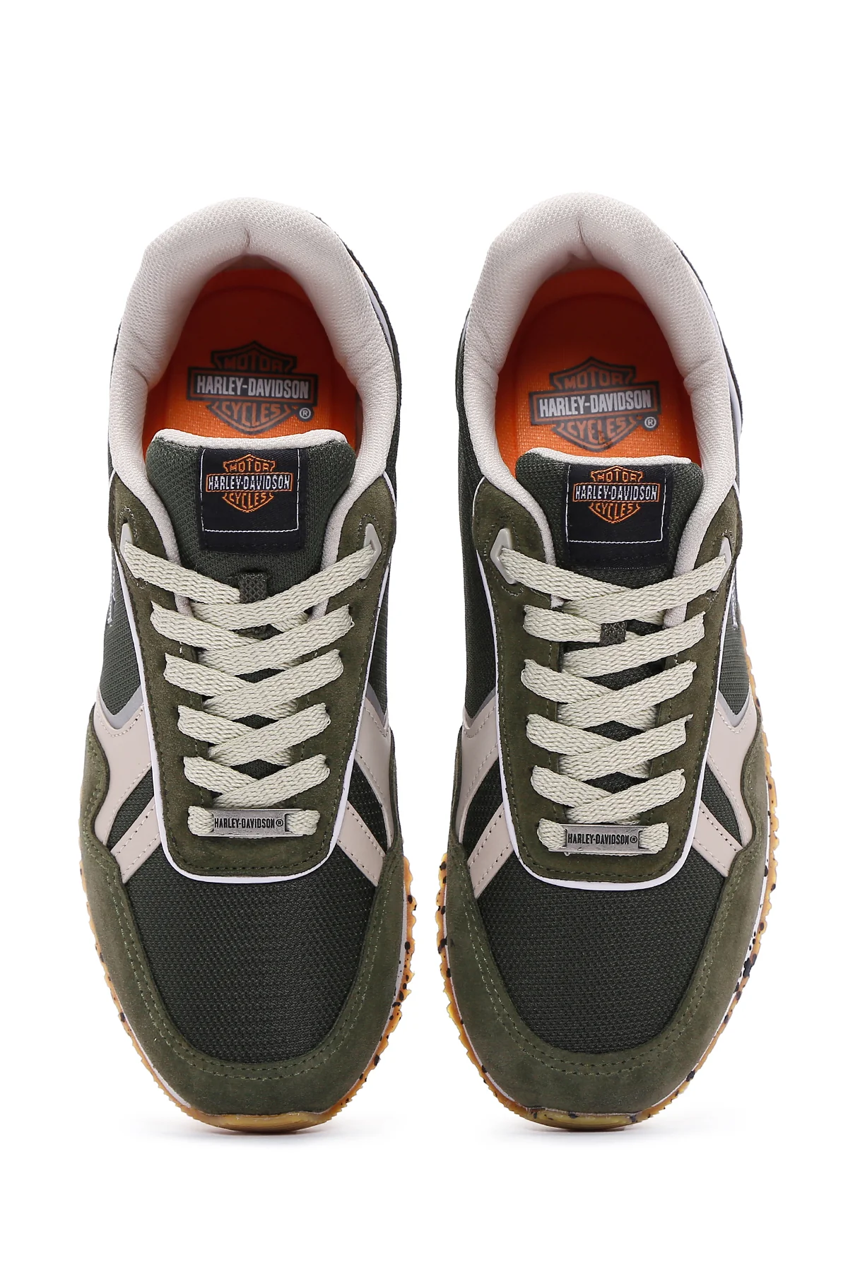 Harley Davidson Erkek Chevelle Haki Süet Detaylı Sneaker - Image 6