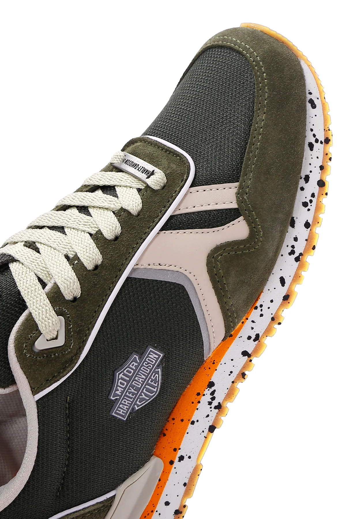 Harley Davidson Erkek Chevelle Haki Süet Detaylı Sneaker - Image 9