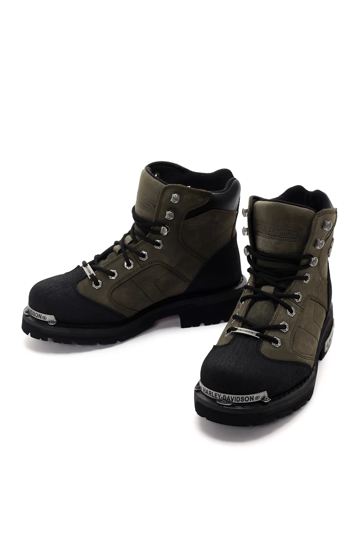 Harley Davidson Erkek Haki Deri Clemente Bot - Image 3