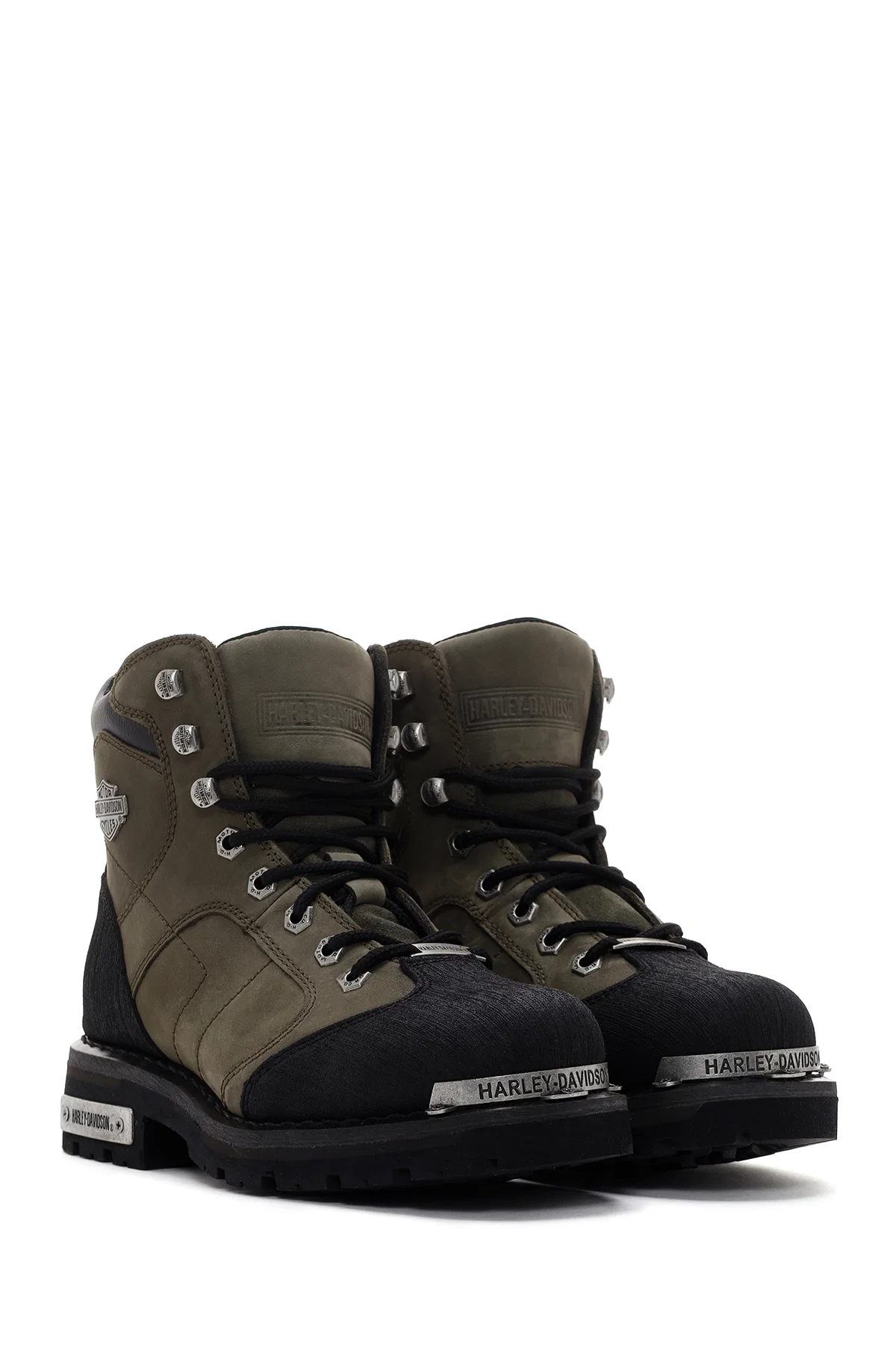 Harley Davidson Erkek Haki Deri Clemente Bot - Image 4
