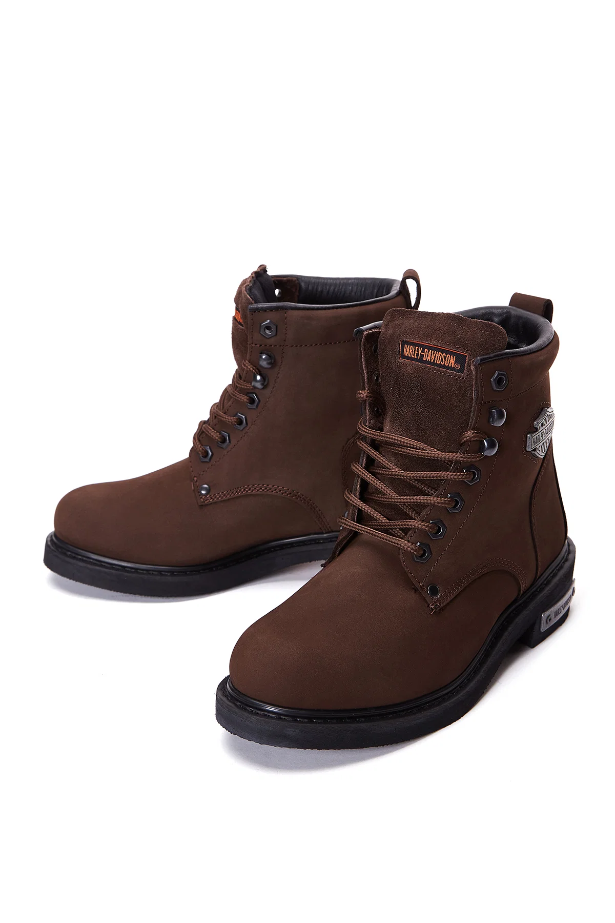 Harley Davidson Erkek Kahverengi Nubuk Gibson Deri Bot - Image 3