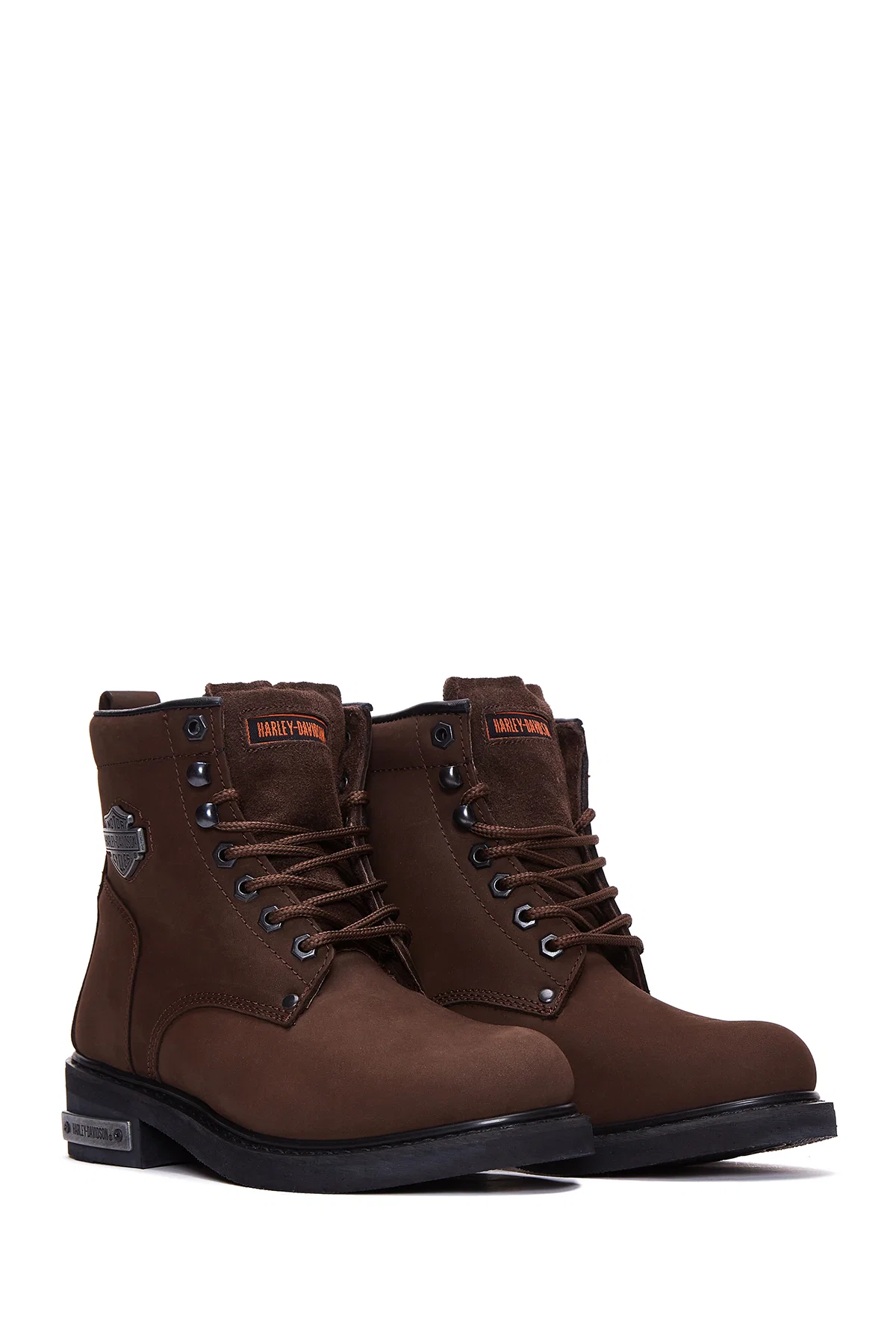 Harley Davidson Erkek Kahverengi Nubuk Gibson Deri Bot - Image 4