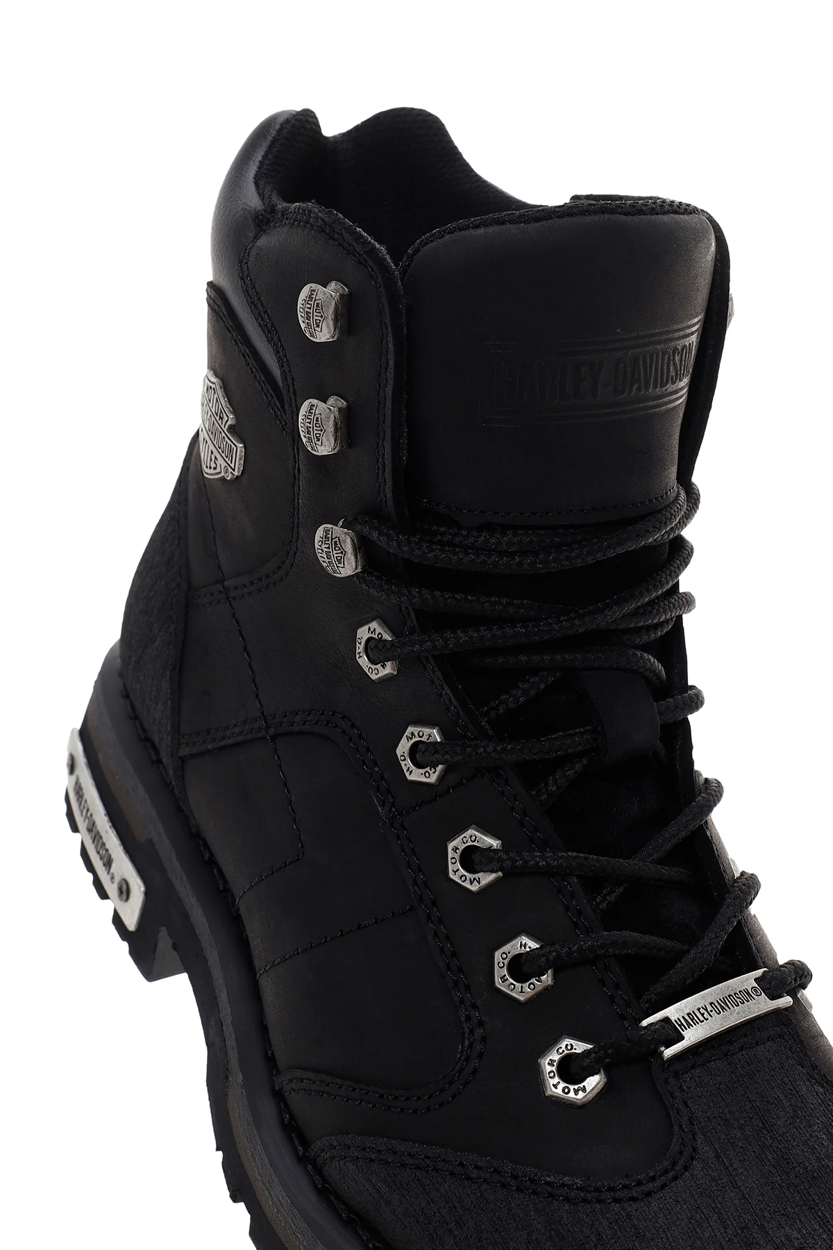 Harley Davidson Erkek Siyah Deri Clemente Bot - Image 11