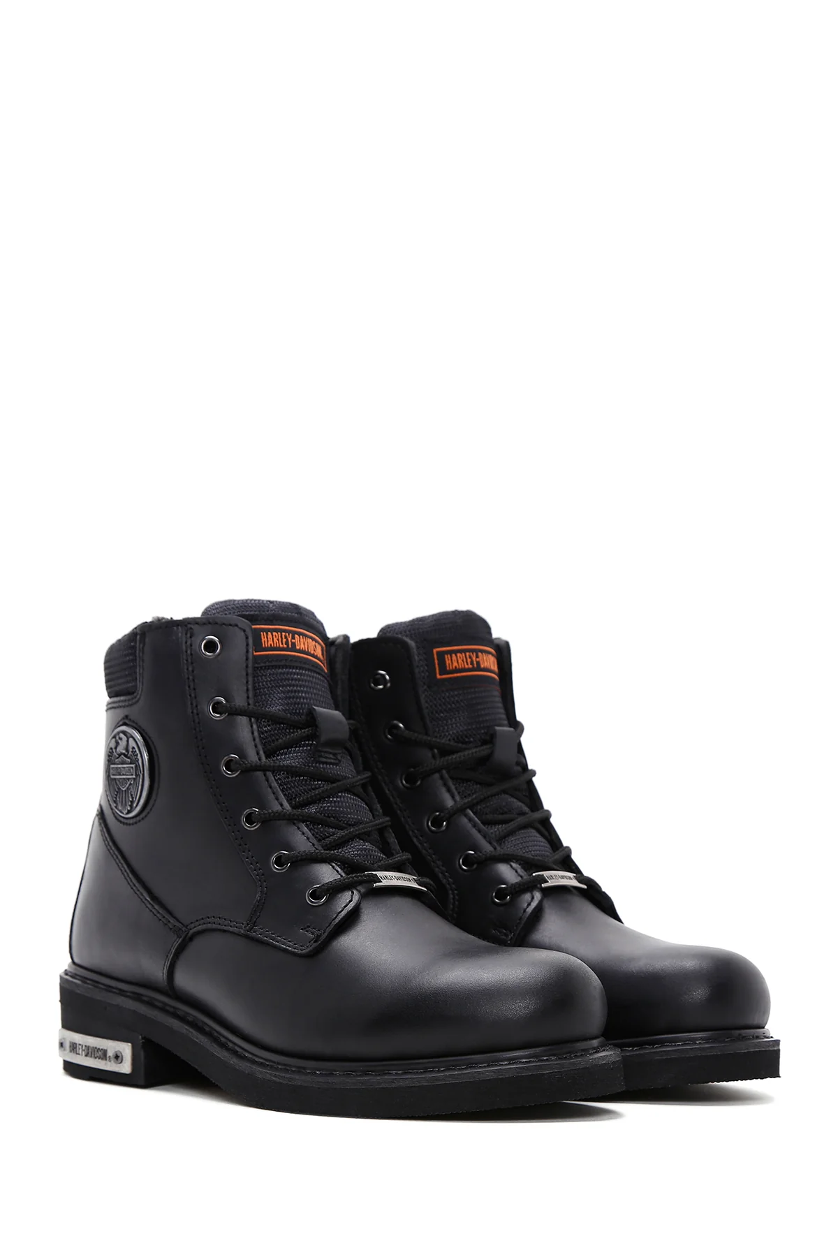 Harley Davidson Erkek Siyah Jim Deri Fermuarlı Bot - Image 4
