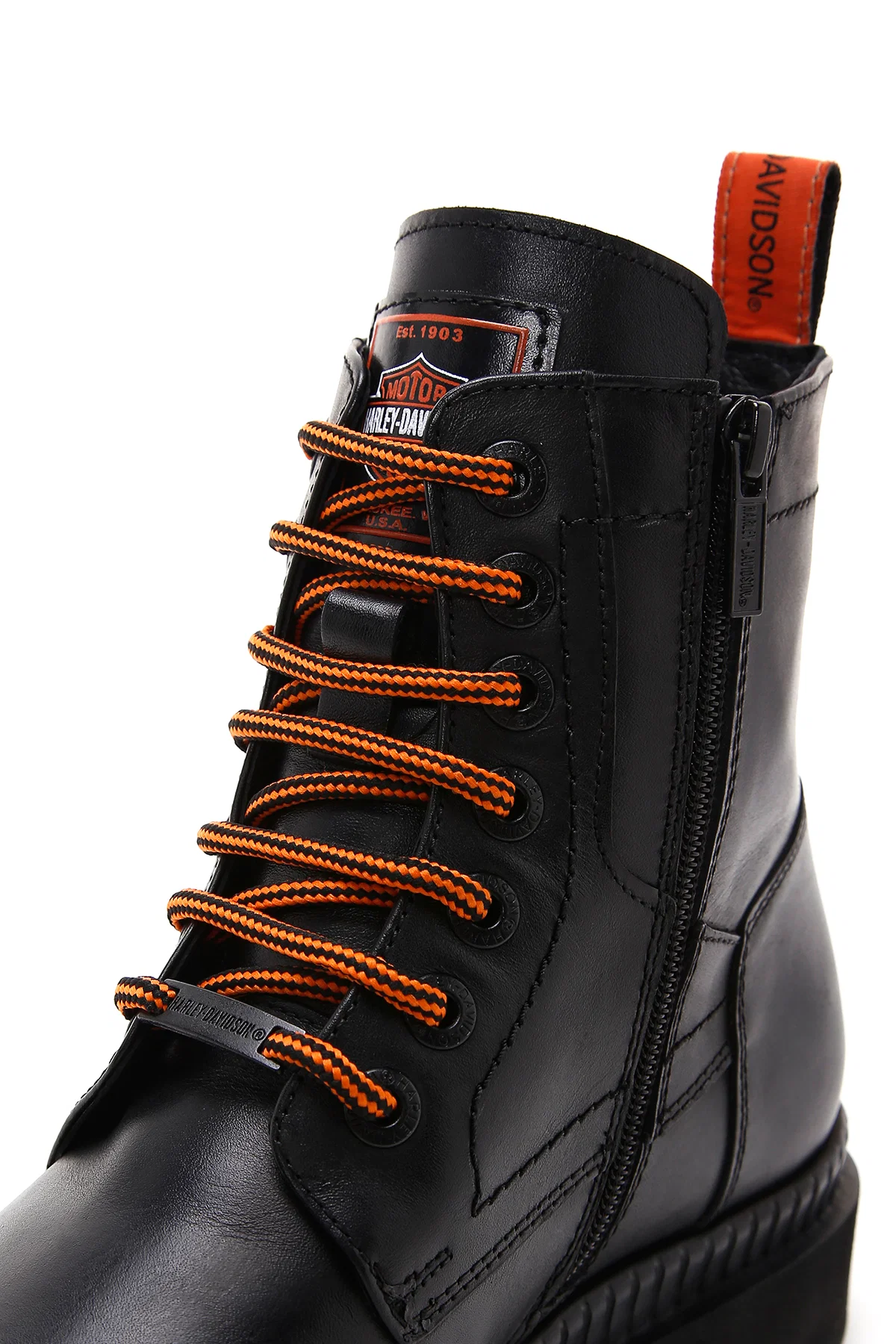 Harley Davidson Erkek Siyah Jordan Deri Postal Bot - Image 9