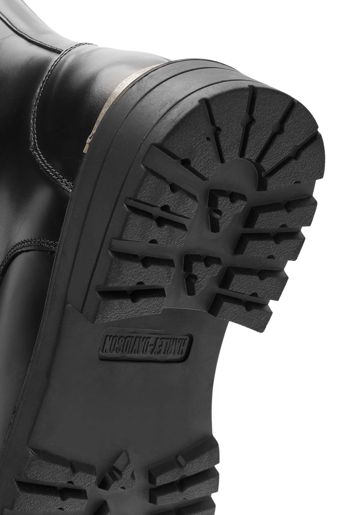 Harley Davidson Erkek Siyah Thar Bağcıklı Deri Postal Bot - Image 8