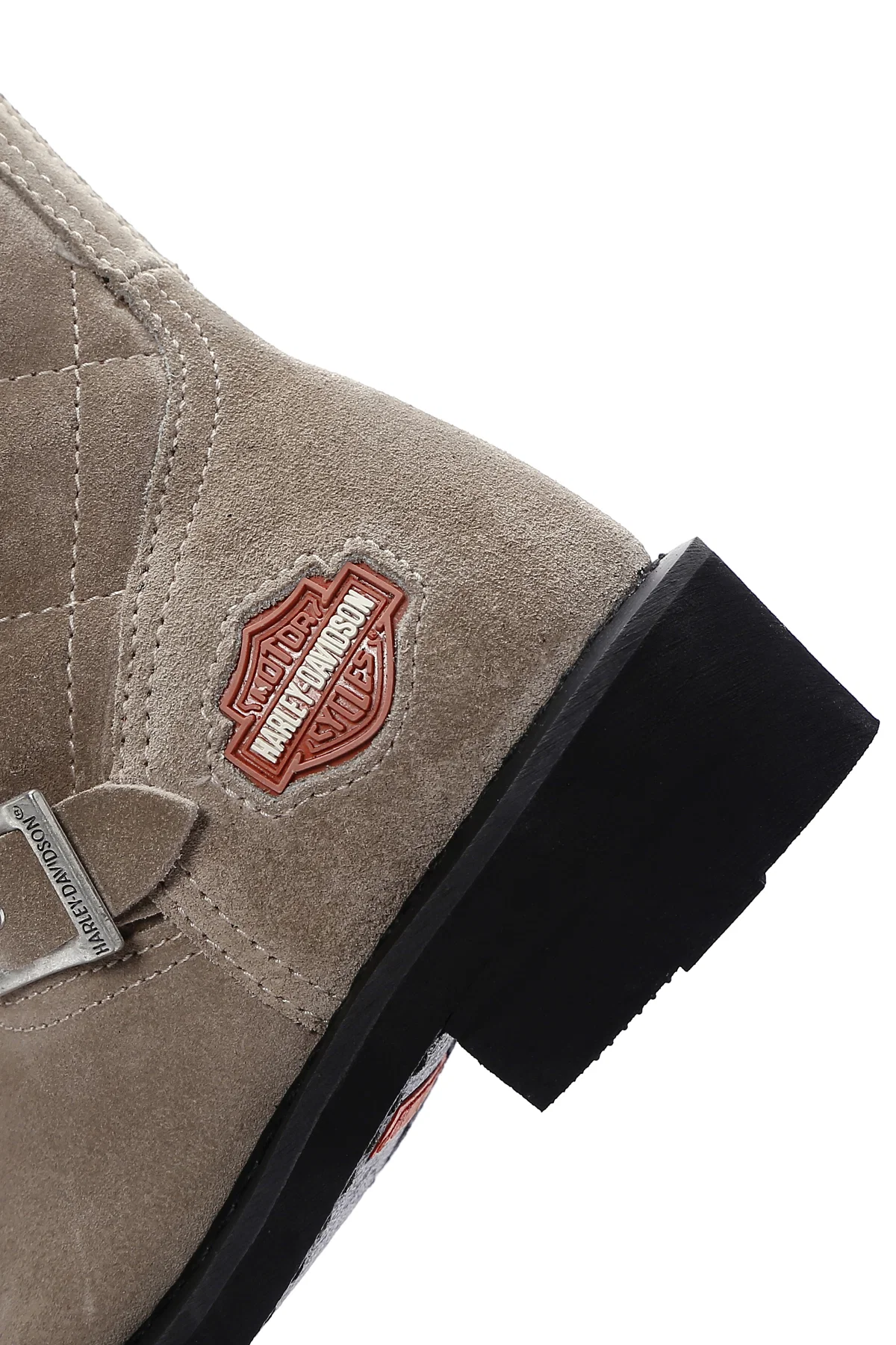 Harley Davidson Kadın Bej Laconia Hi Fermuarlı Deri Çizme - Image 12