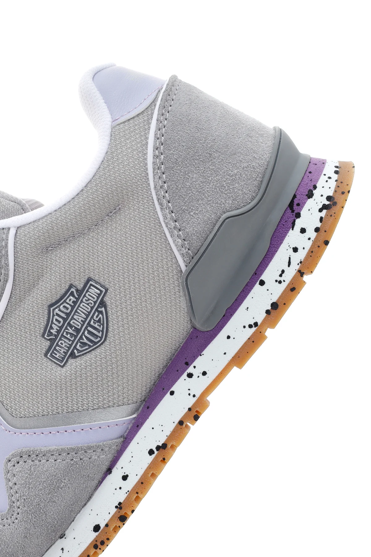 Harley Davidson Kadın Chevelle Gri Süet Detaylı Sneaker - Image 7
