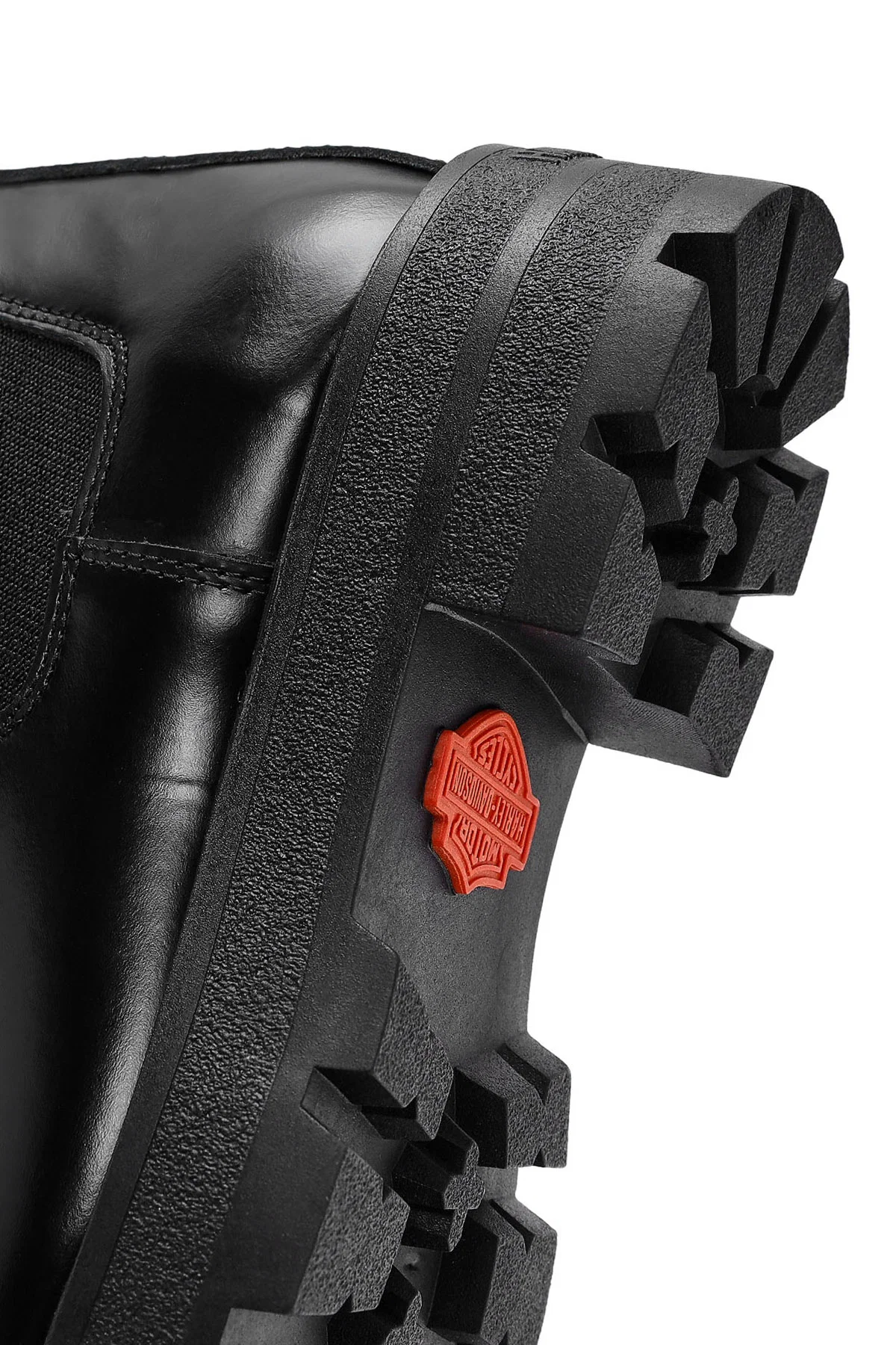 Harley Davidson Kadın Siyah Fermuarlı Deri Chelsea Bot - Image 8