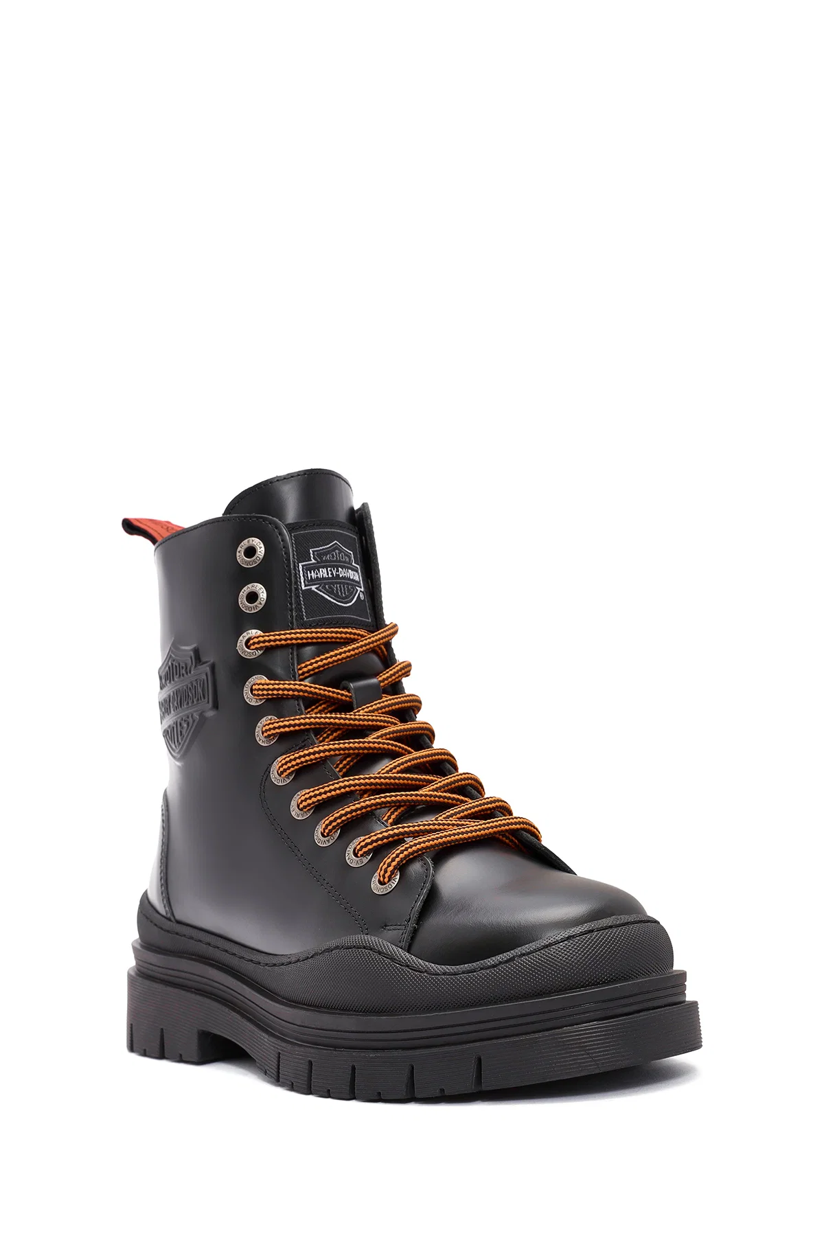 Harley Davidson Kadın Siyah Jimmy Fermuarlı Deri Postal Bot - Image 7