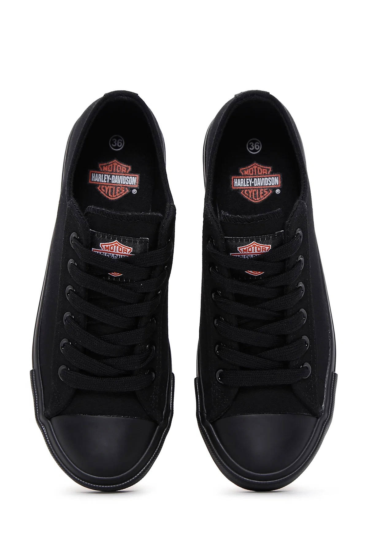 Harley Davidson Kadın Siyah Ontario Kumaş Sneaker - Image 6