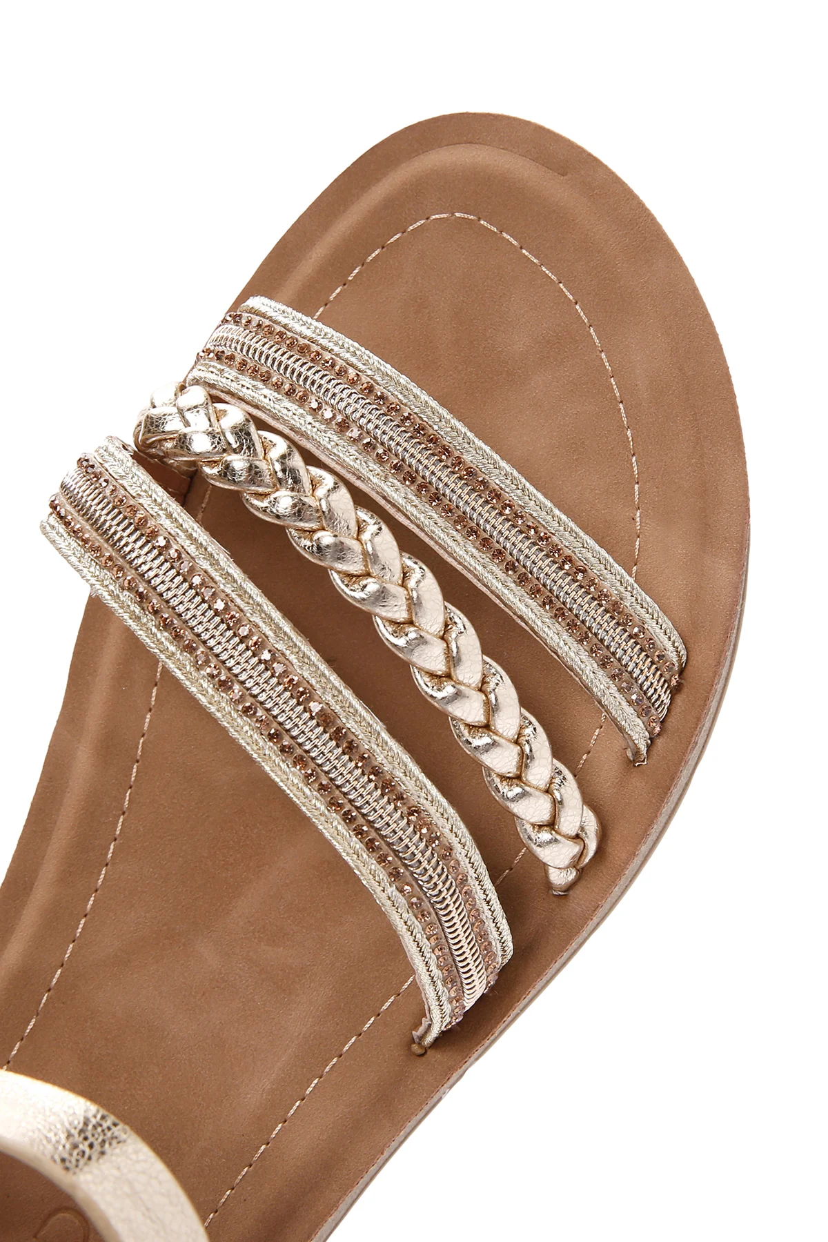 Kadın Altın Bilekten Bantlı Comfort Sandalet - Image 10