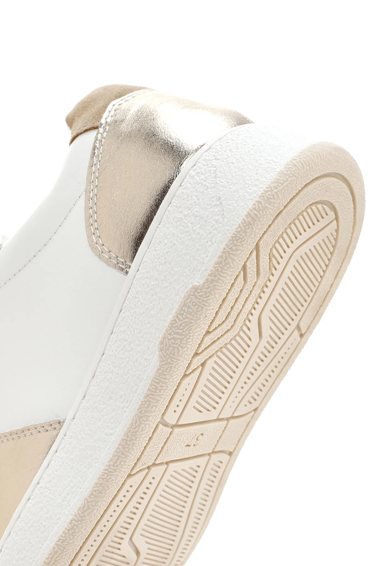 Kadın Altın Deri Sneaker - Image 8
