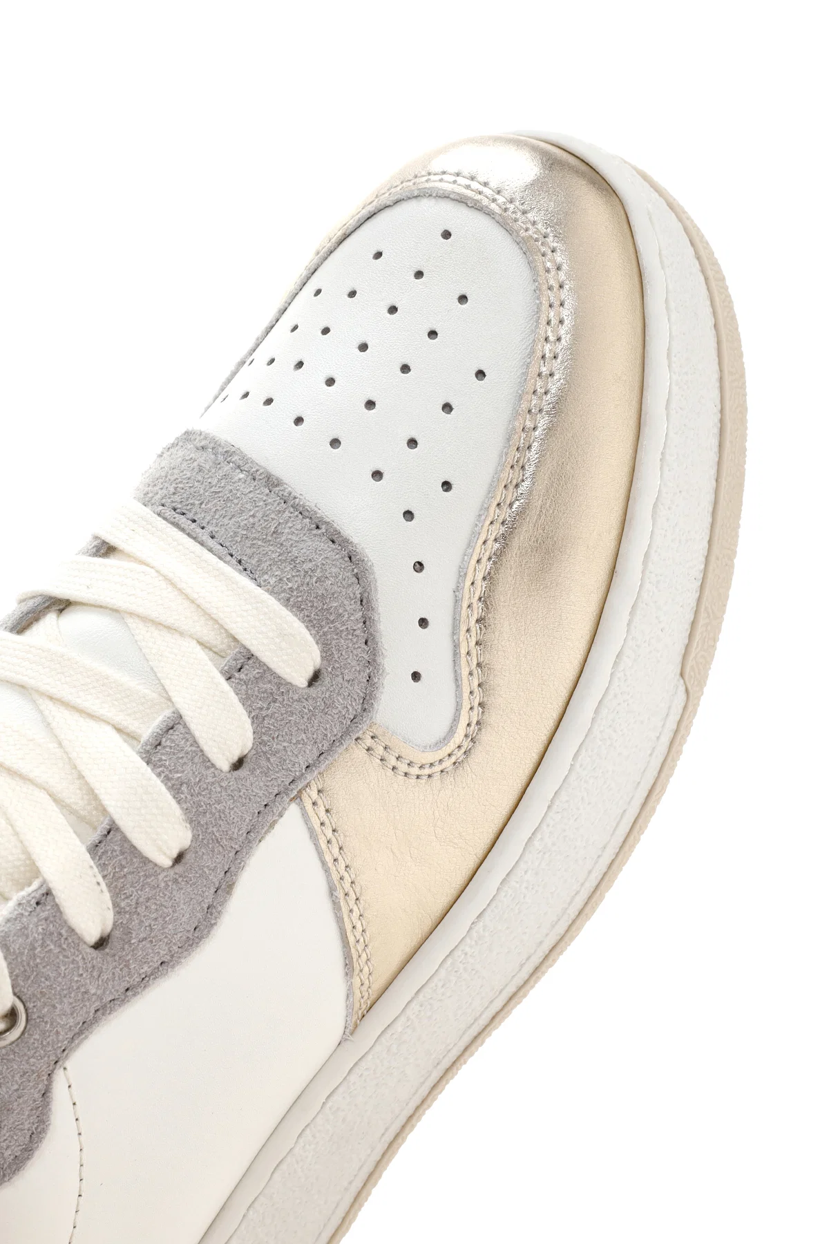 Kadın Altın Deri Sneaker - Image 9