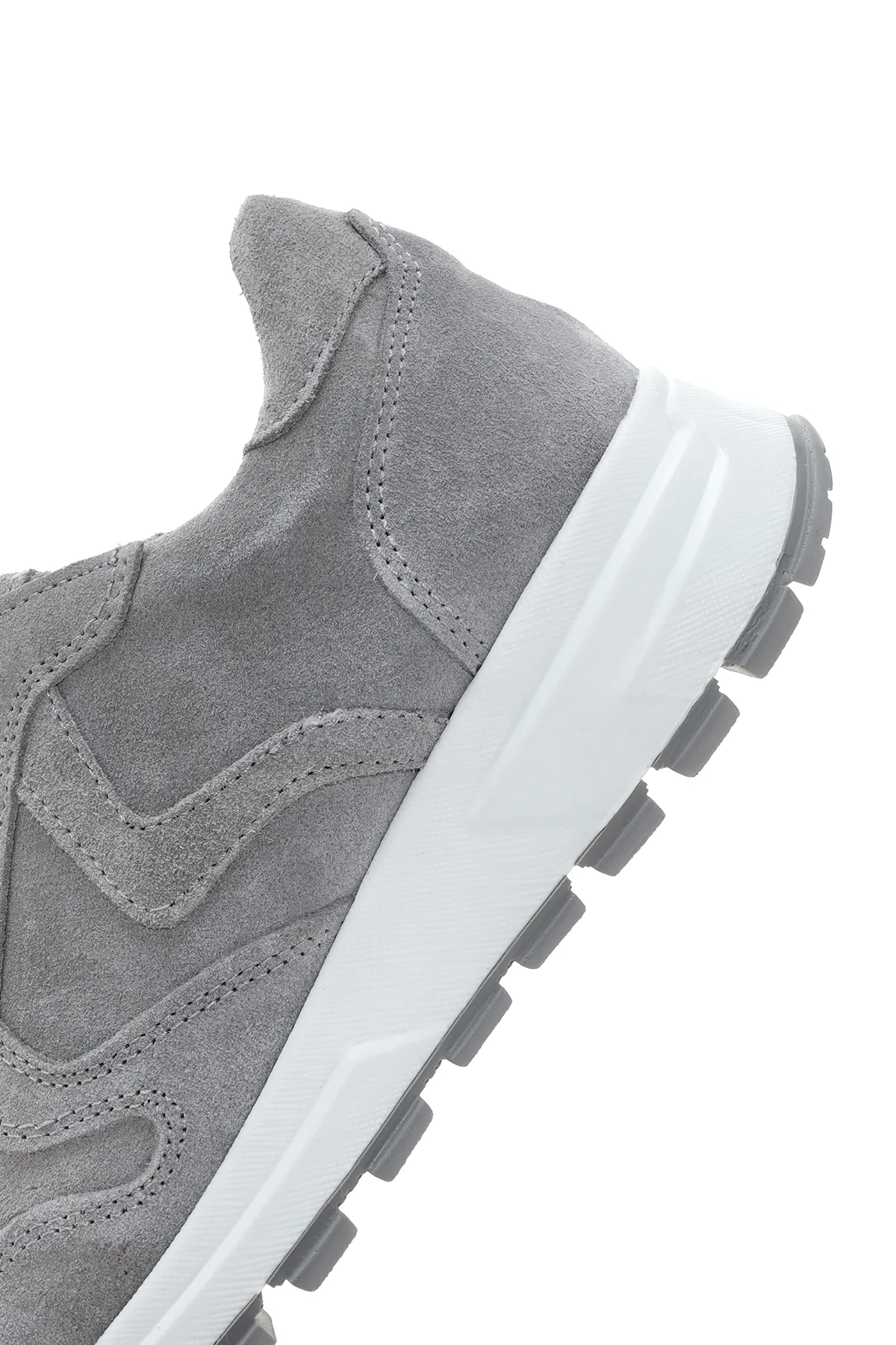 Kadın Antrasit Süet Deri Sneaker - Image 7