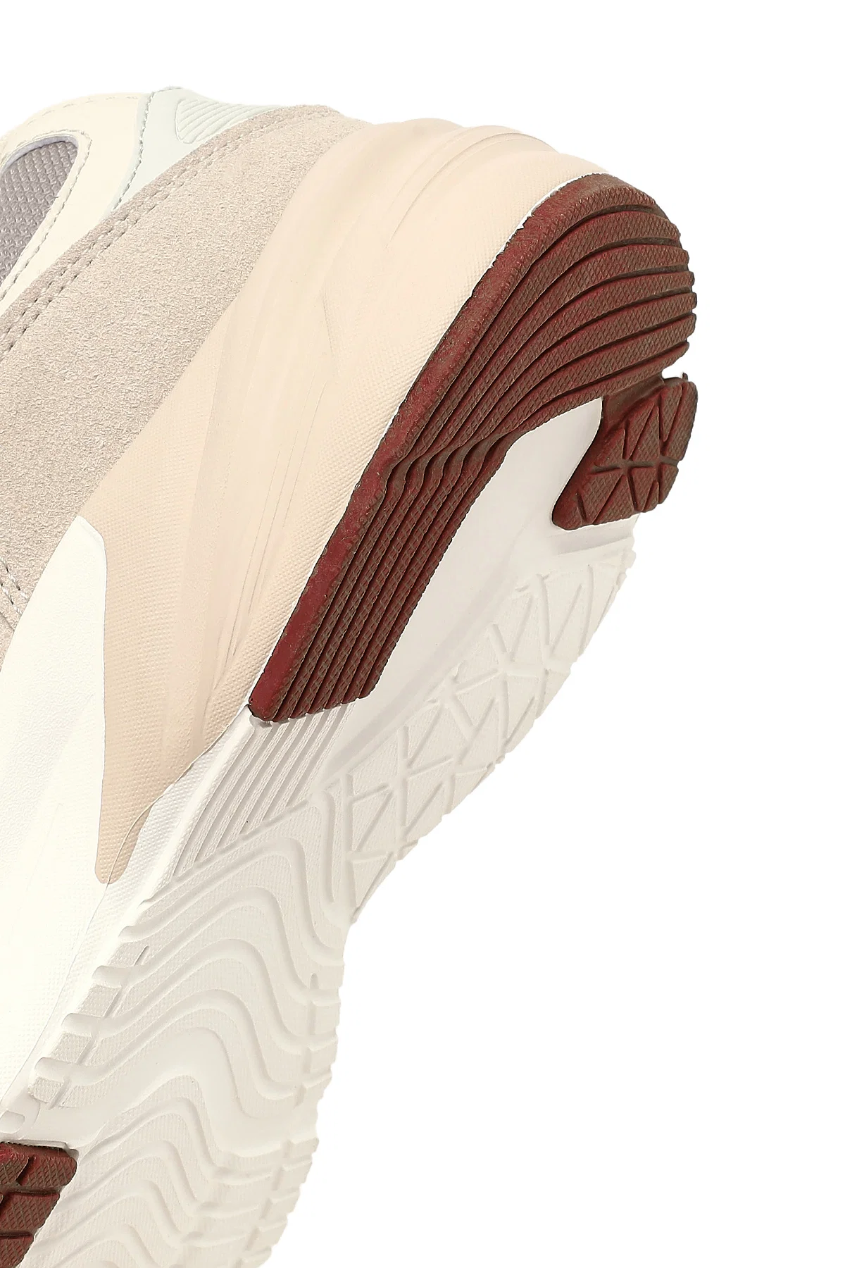 Kadın Bej Bağcıklı Kalın Tabanlı Sneaker - Image 8