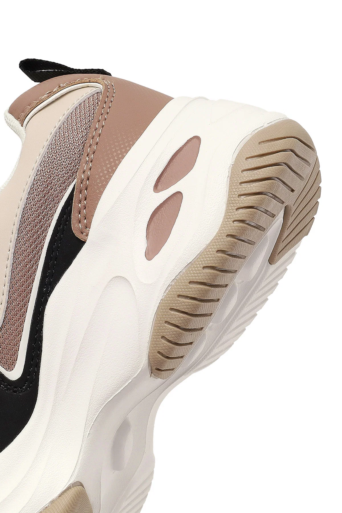 Kadın Bej Bağcıklı Kalın Tabanlı Sneaker - Image 8