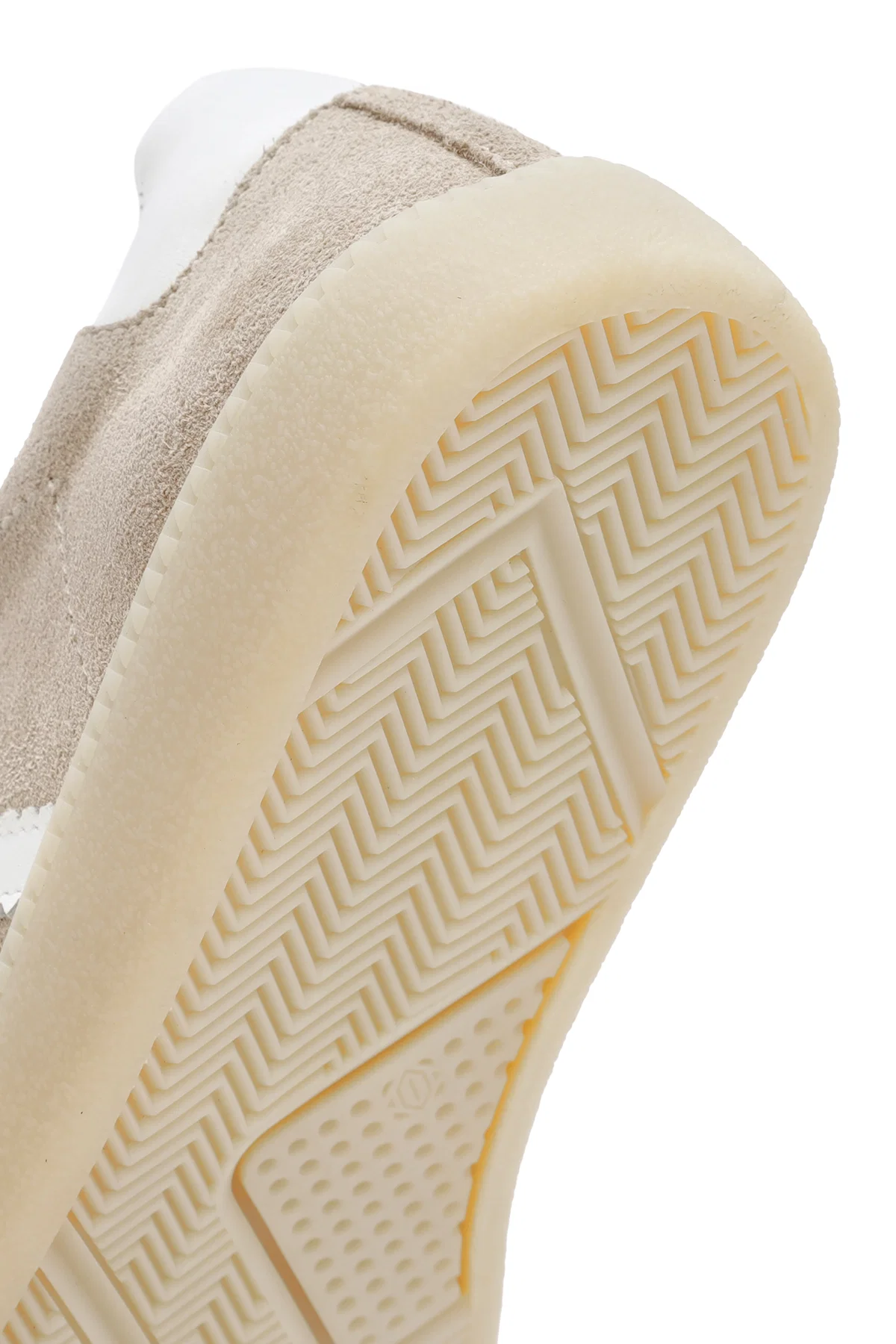 Kadın Bej Bağcıklı Süet Deri Sneaker - Image 8