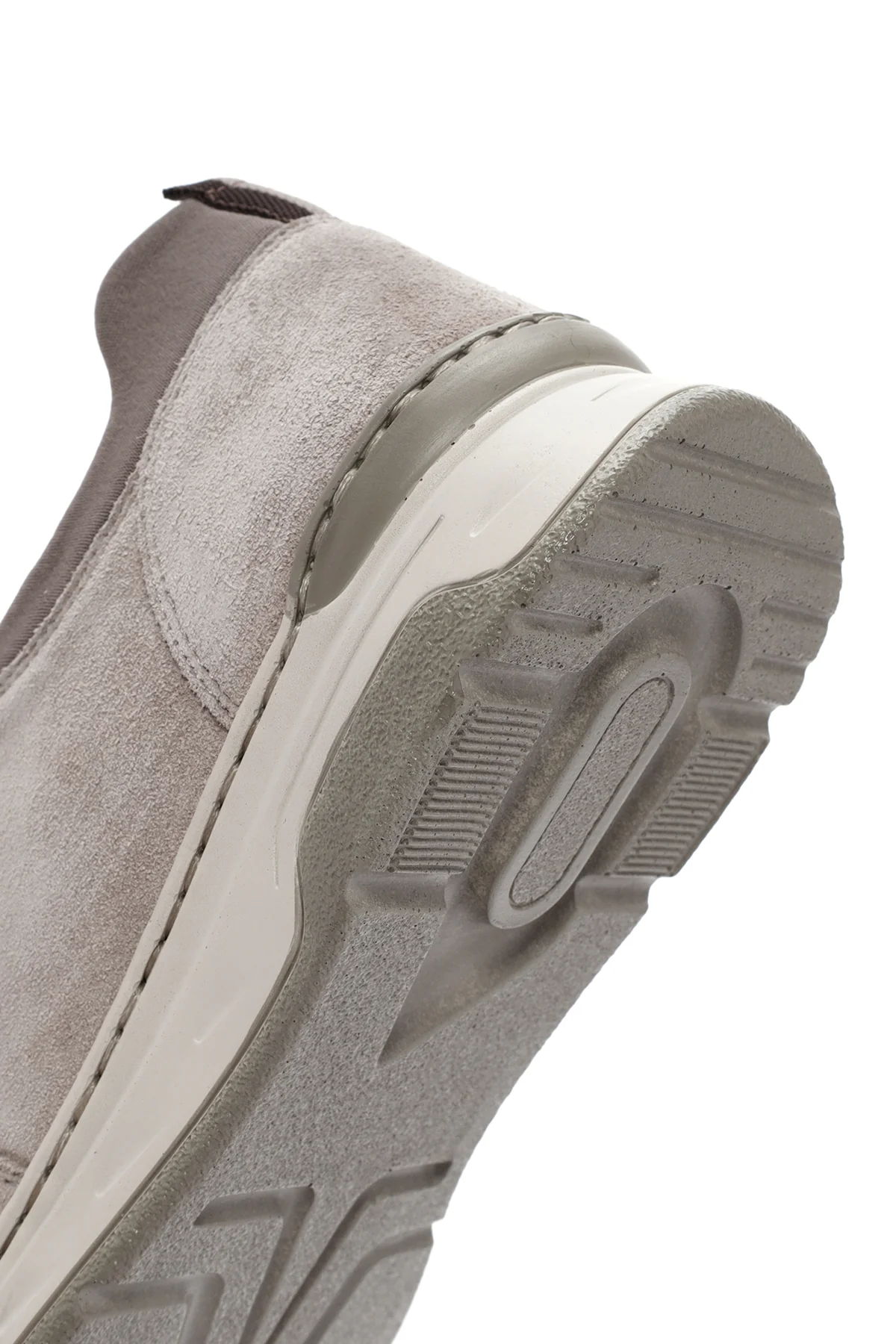 Kadın Bej Bağcıklı Süet Deri Sneaker - Image 9