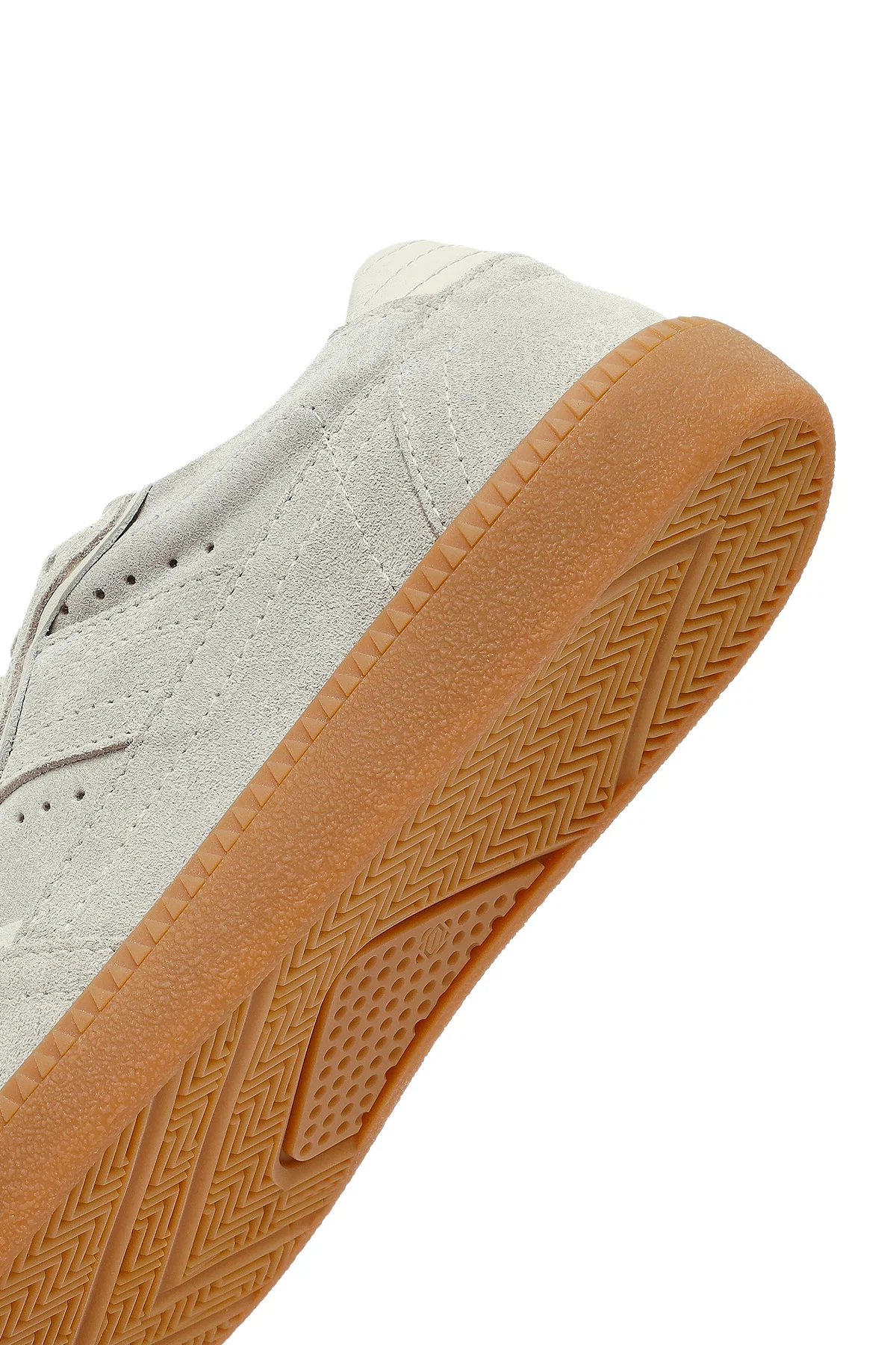 Kadın Bej Bağcıklı Süet Deri Sneaker - Image 9