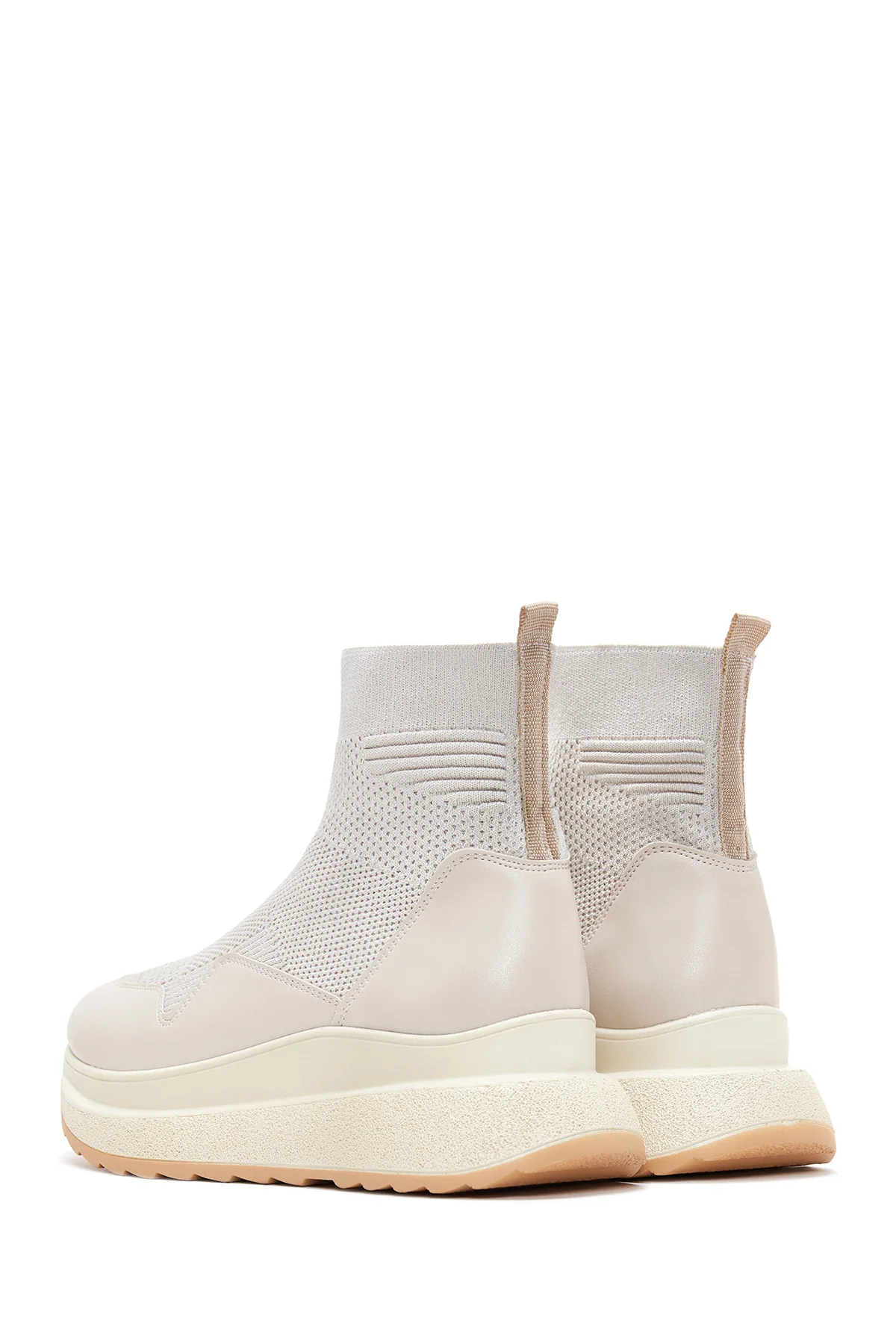 Kadın Bej Bilekli Sneaker - Image 5