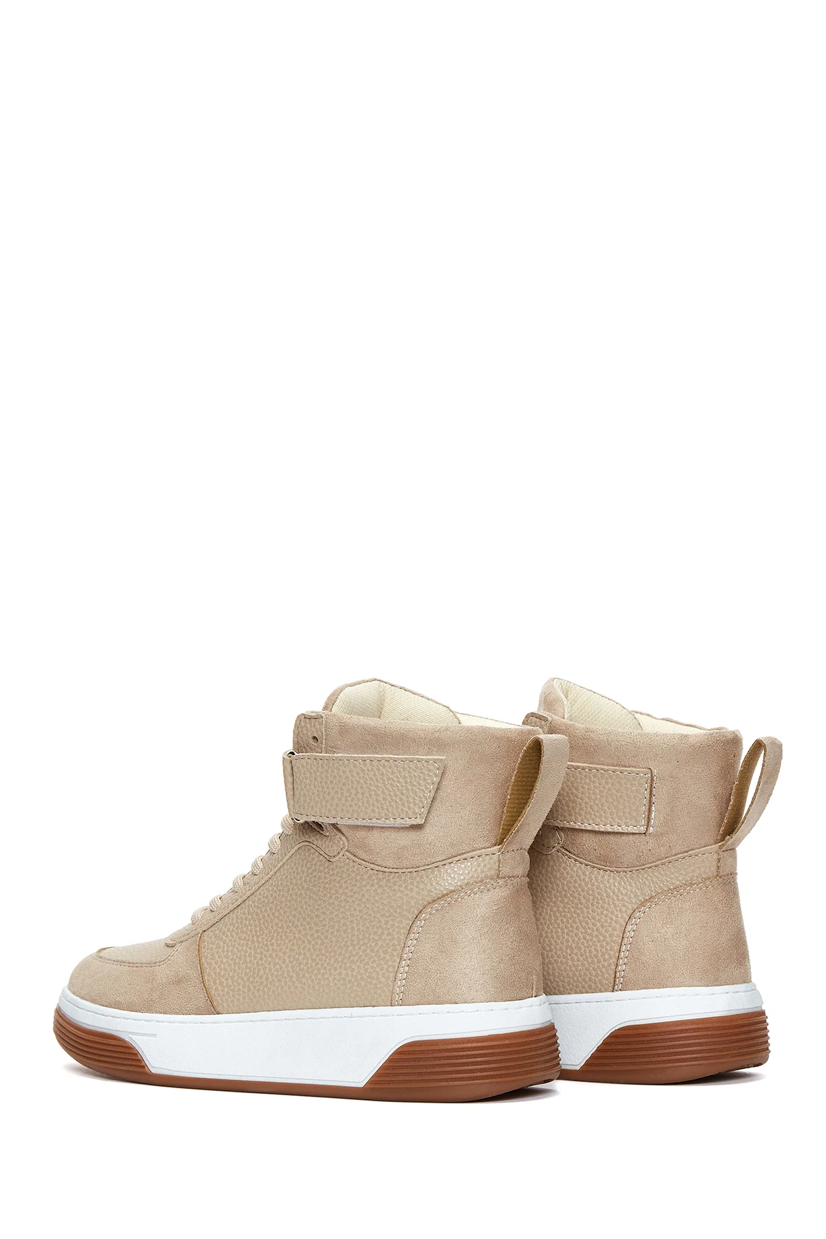 Kadın Bej Bilekli Sneaker - Image 7
