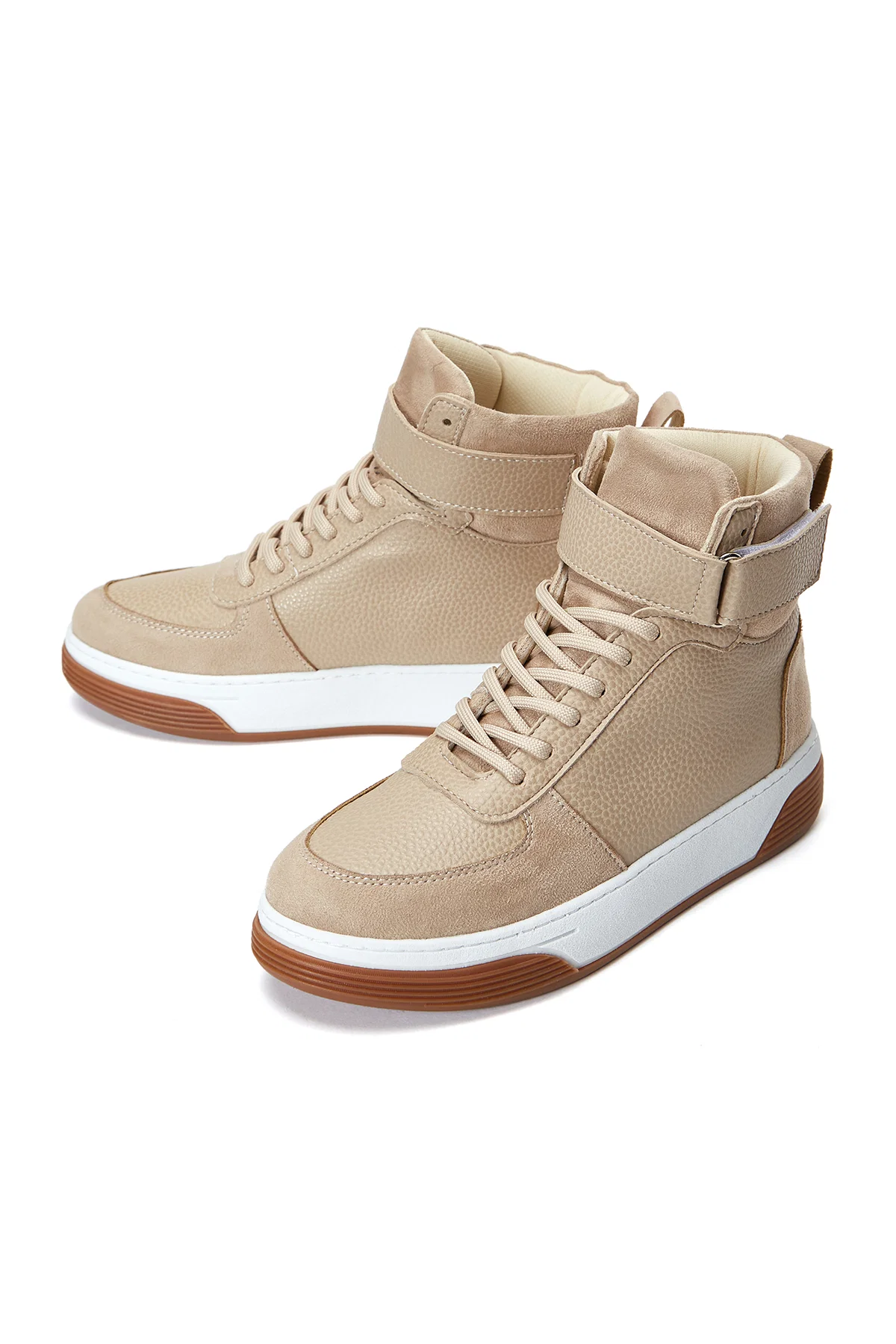 Kadın Bej Bilekli Sneaker - Image 8