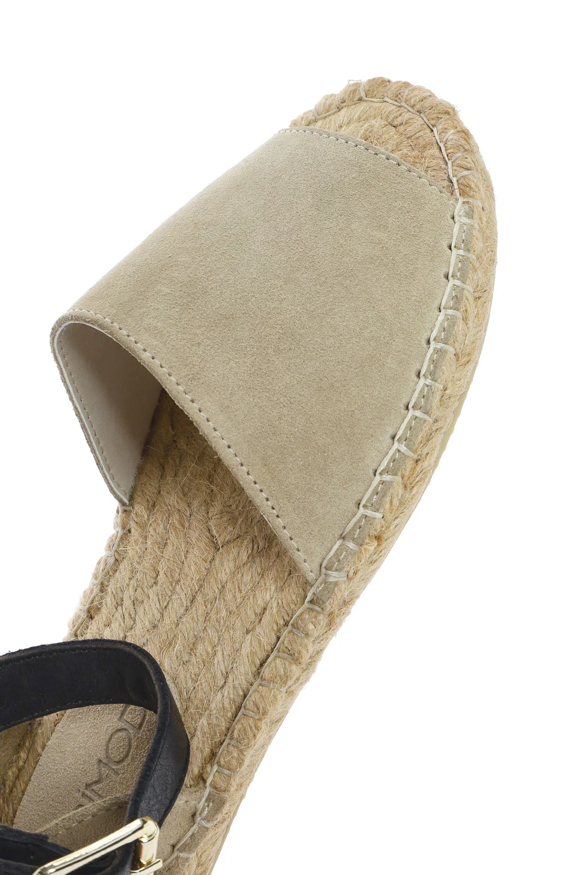 Kadın Bej Bilekten Bantlı Süet Espadril - Image 10