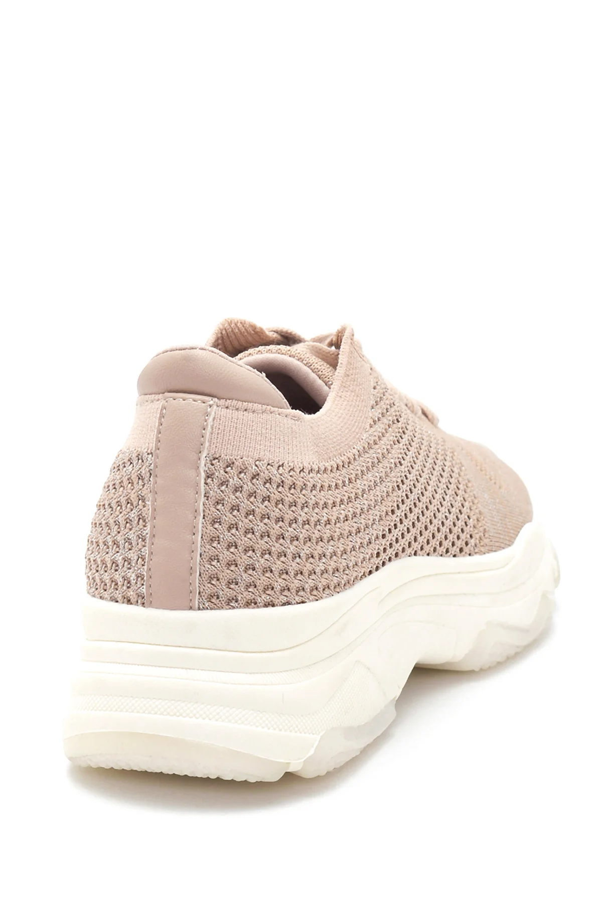 Kadın Bej Delikli Sneaker - Image 5