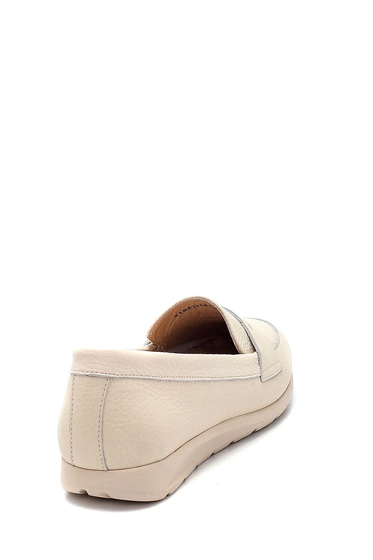 Kadın Bej Deri Loafer - Image 5