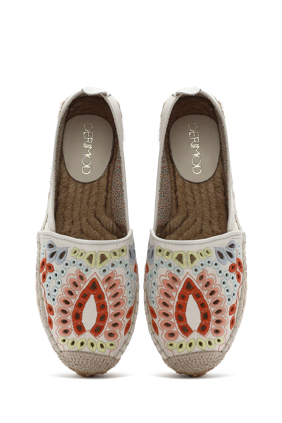 Kadın Bej Desenli Espadril - Image 8