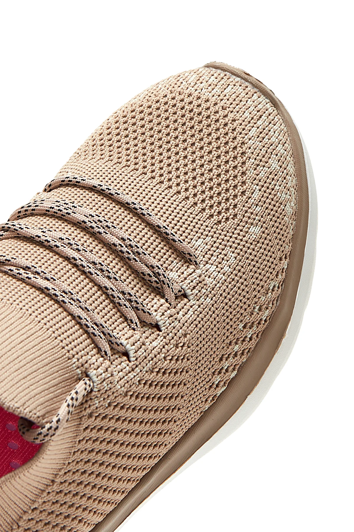 Kadın Bej Desenli Kumaş Sneaker - Image 7