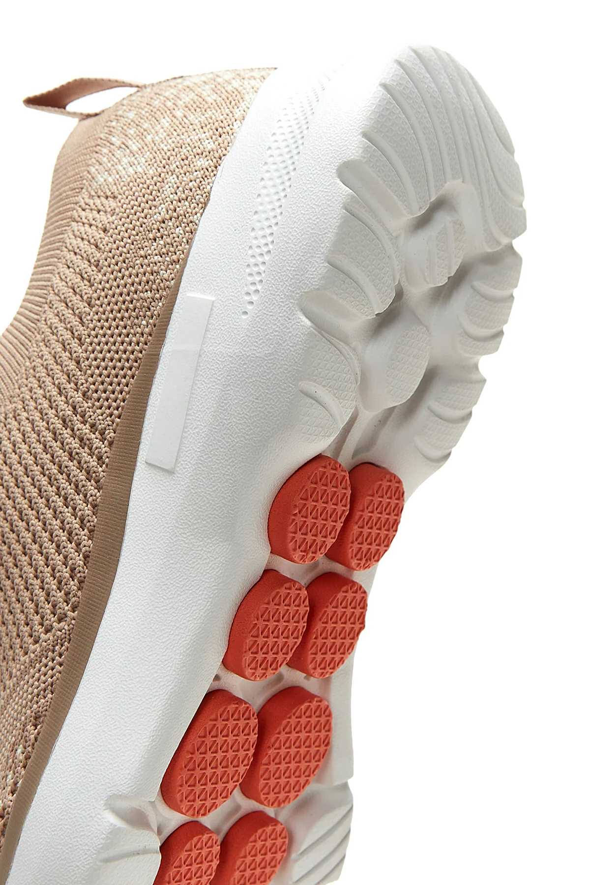 Kadın Bej Desenli Kumaş Sneaker - Image 8