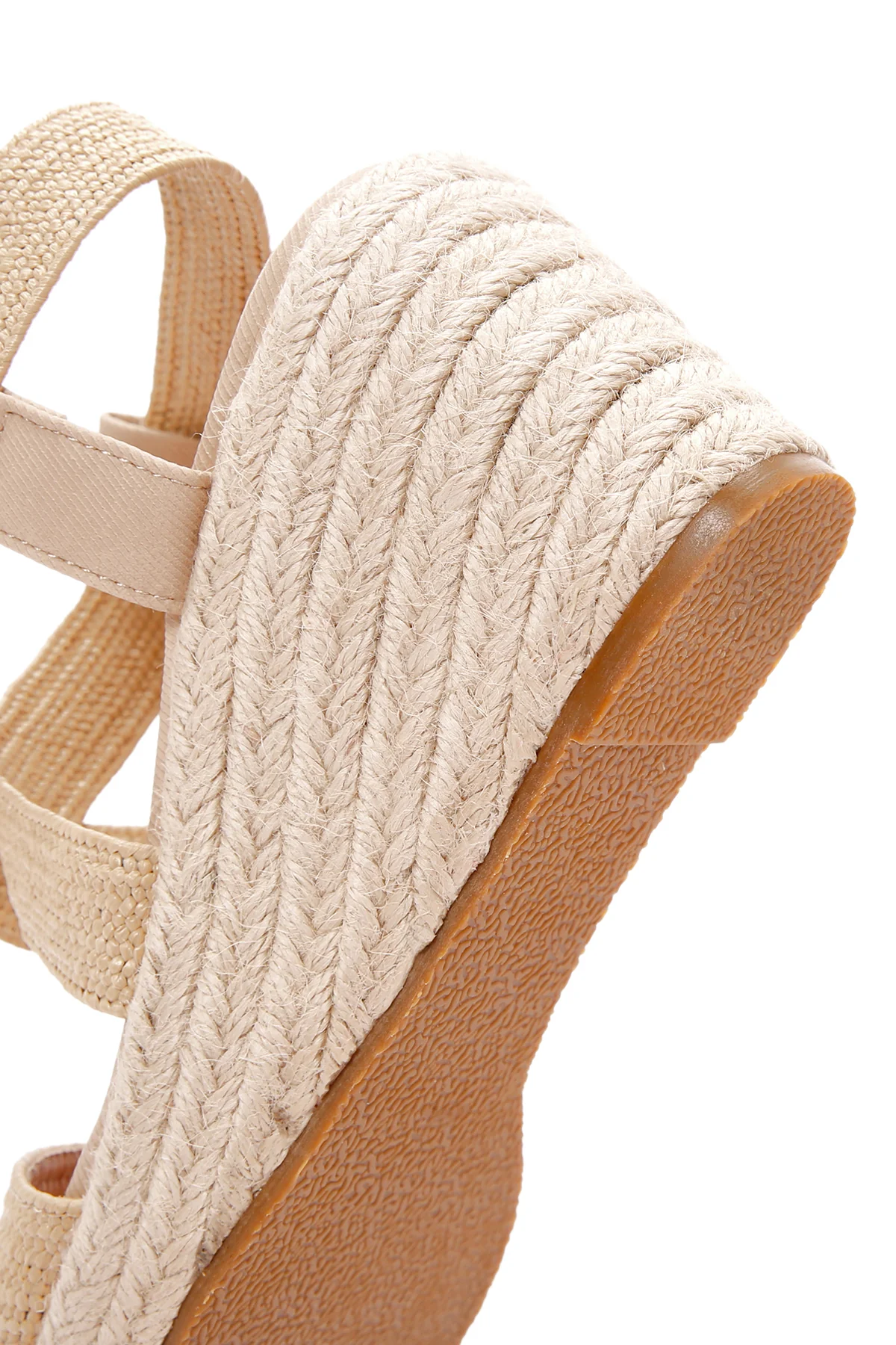 Kadın Bej Dolgu Topuklu Espadril - Image 8