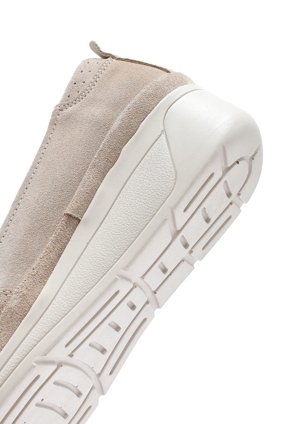 Kadın Bej Dolgu Topuklu Süet Deri Comfort Loafer - Image 17