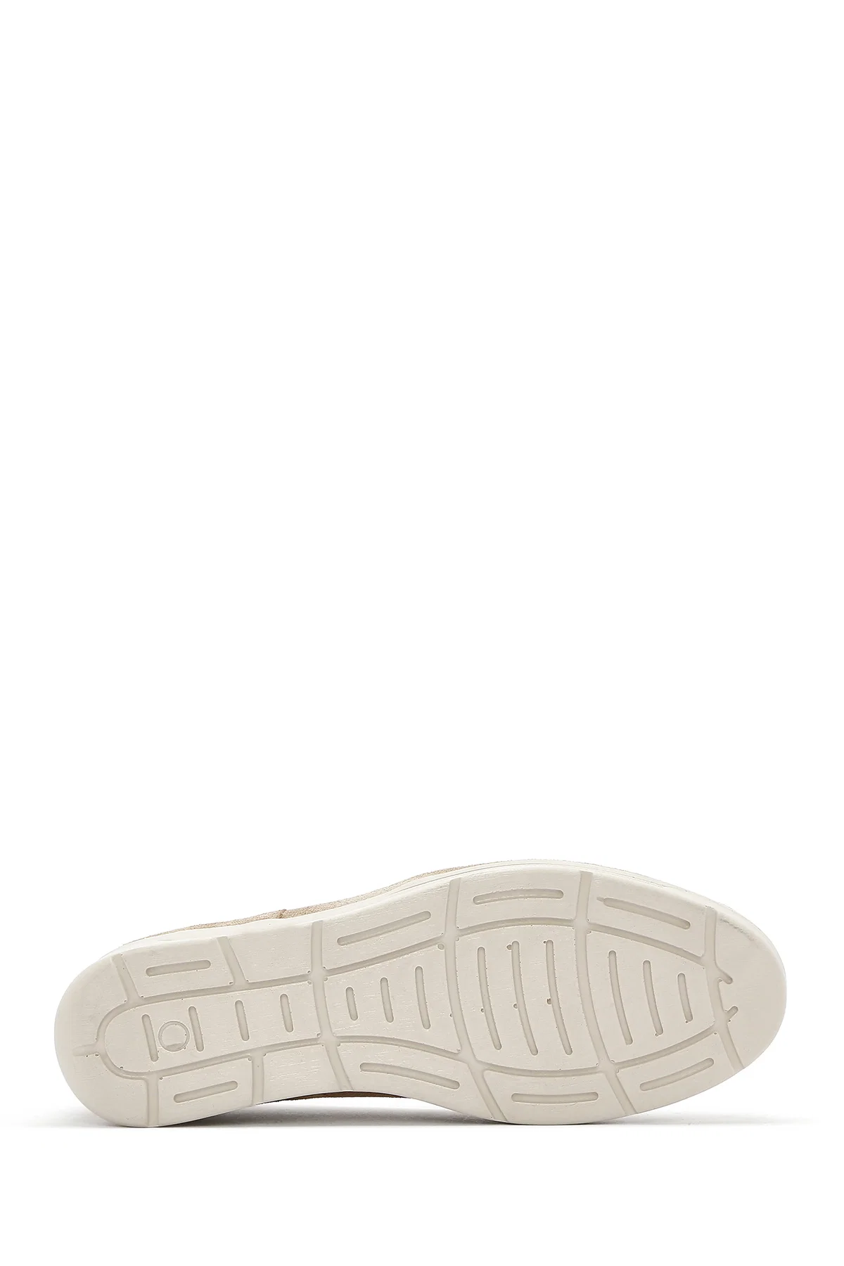 Kadın Bej Dolgu Topuklu Süet Deri Comfort Loafer - Image 4
