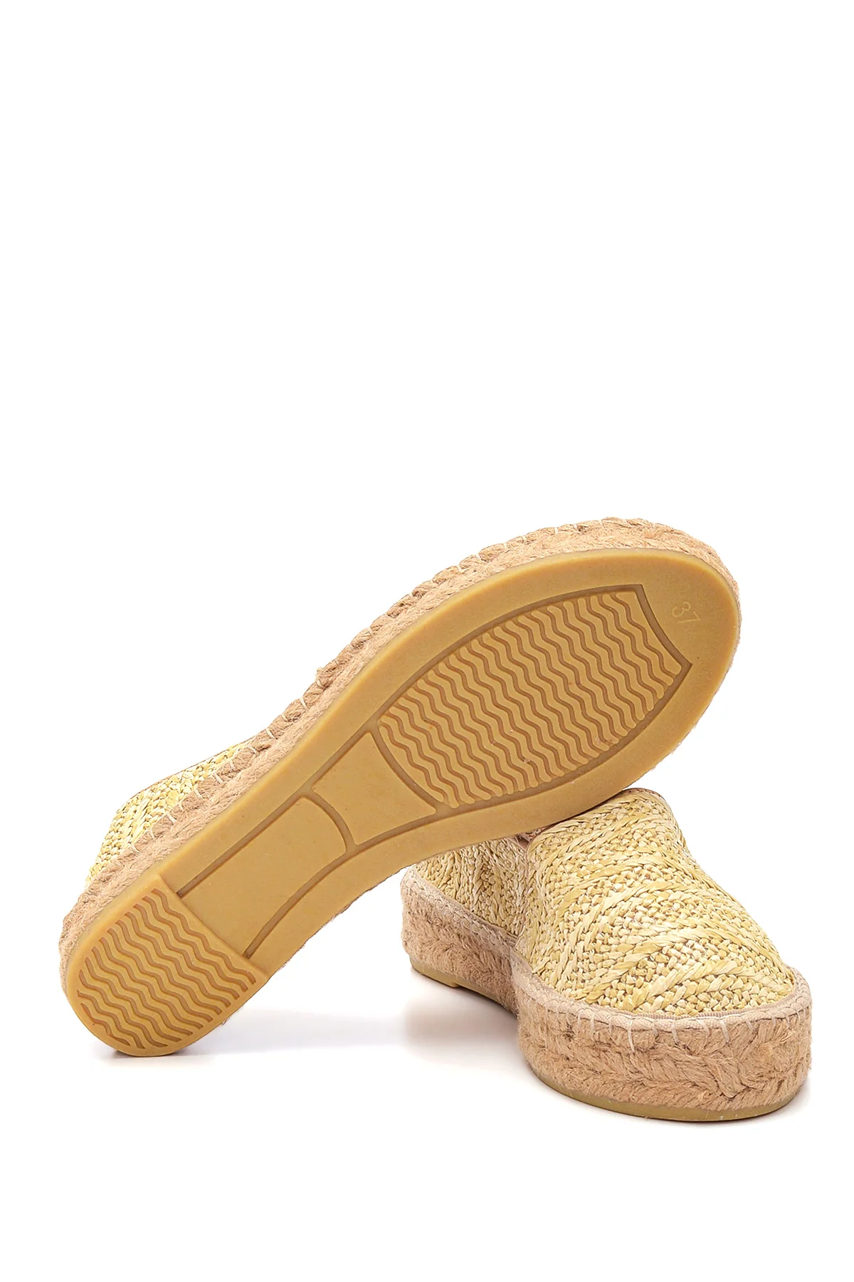 Kadın Bej Hasır Espadril - Image 4