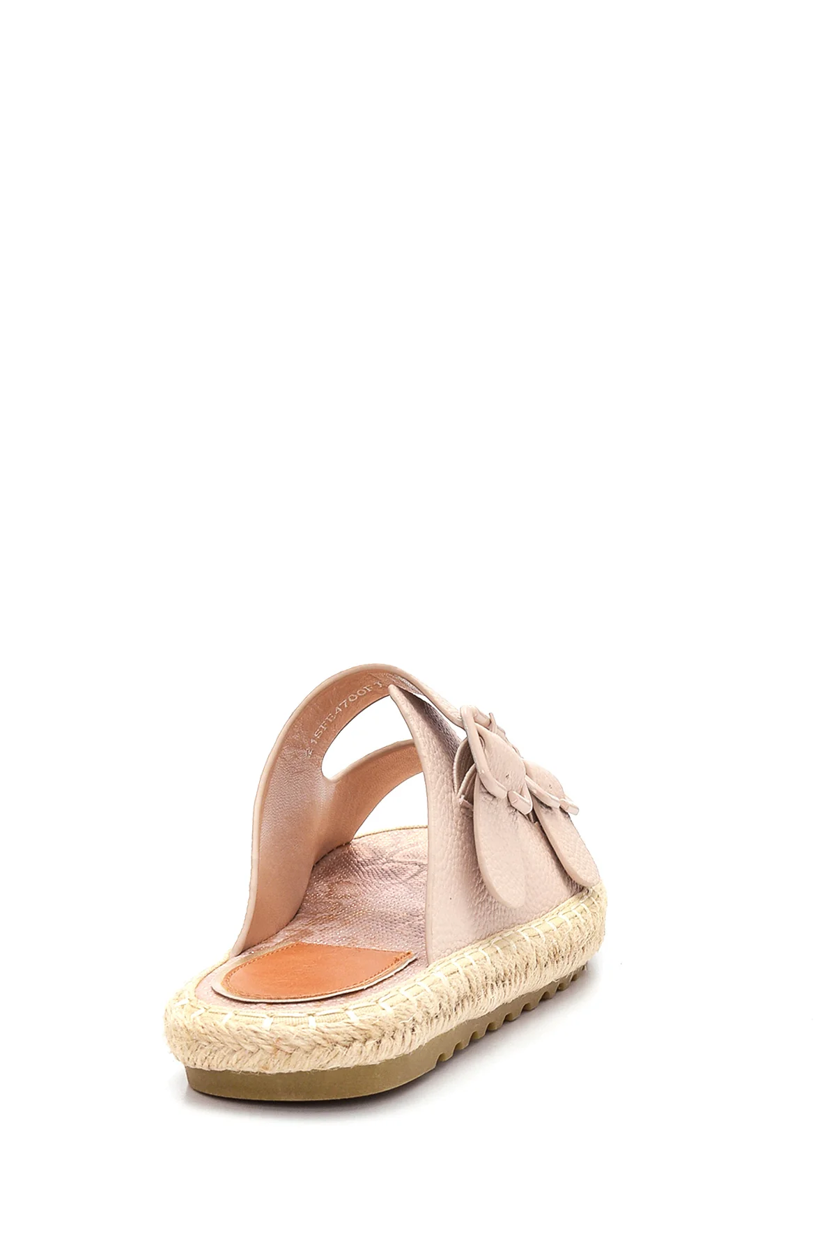 Kadın Bej Hasır Espadril Terlik - Image 4