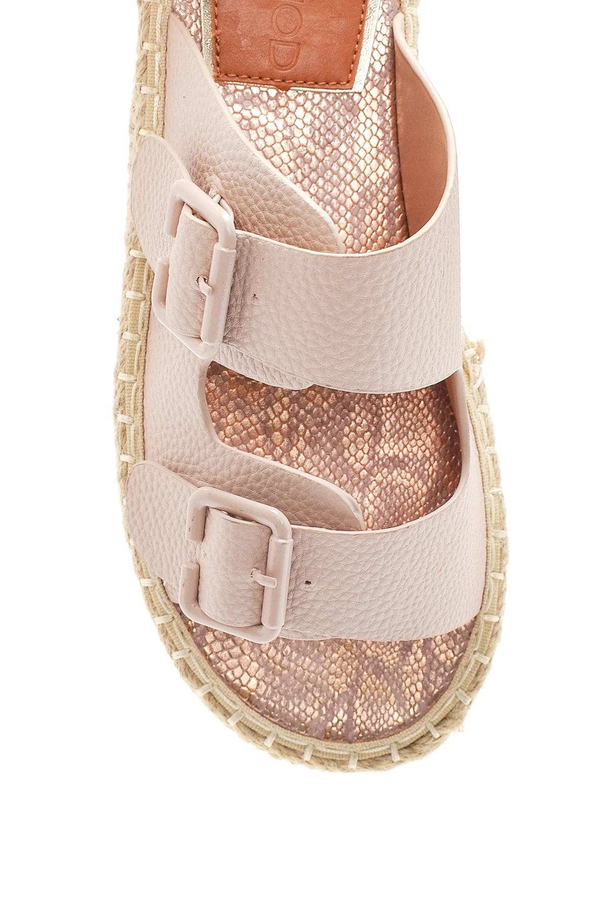 Kadın Bej Hasır Espadril Terlik - Image 5