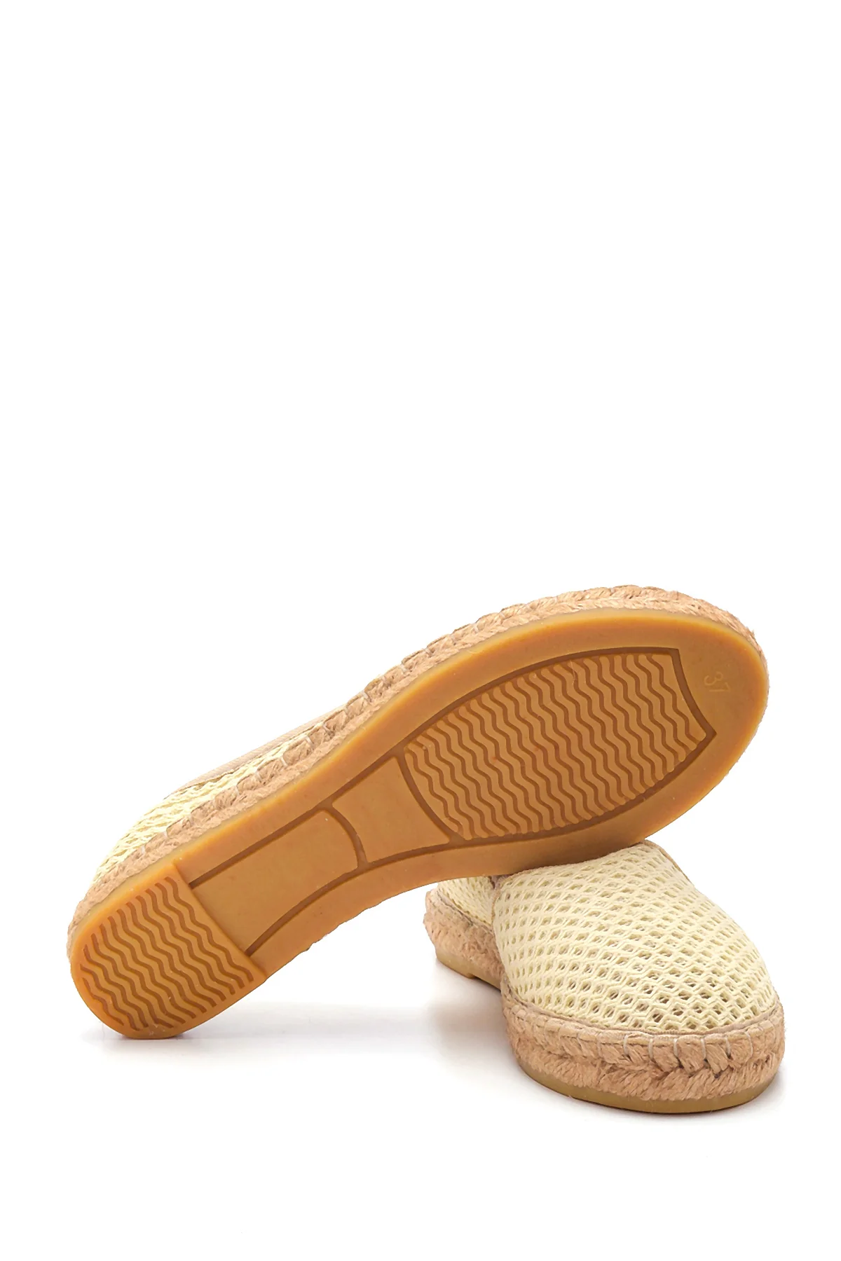 Kadın Bej Hasır Taban Espadril - Image 4