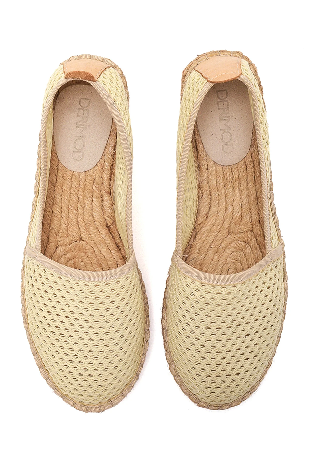 Kadın Bej Hasır Taban Espadril - Image 7