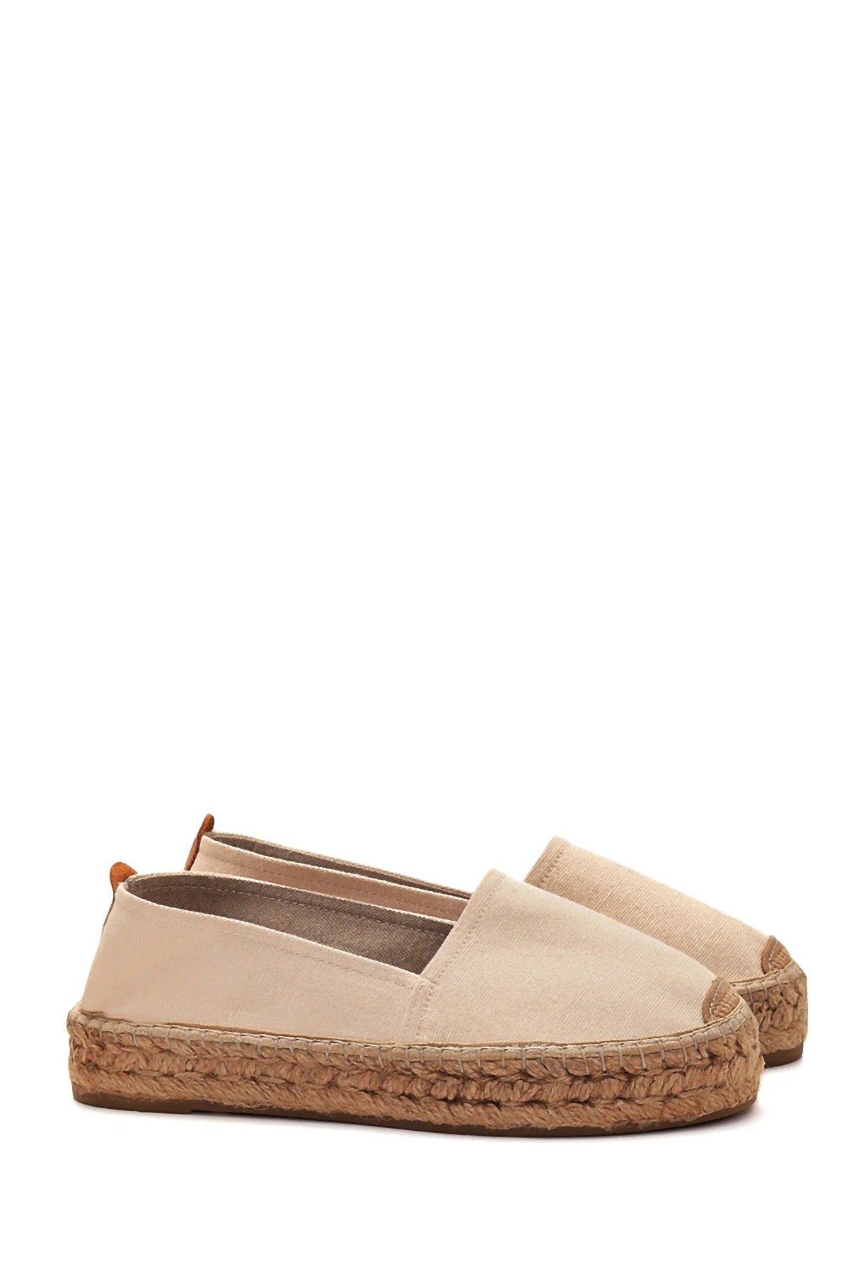 Kadın Bej Hasır Taban Espadril - Image 3