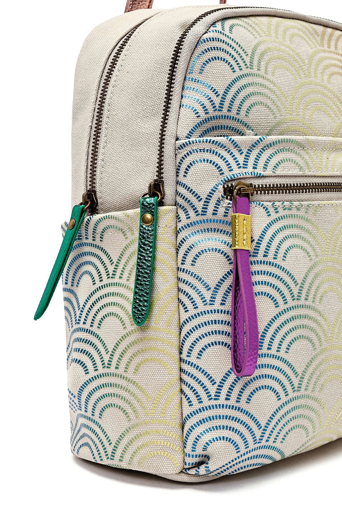 Kadın Bej Hologram Desenli Sırt Çantası - Image 7