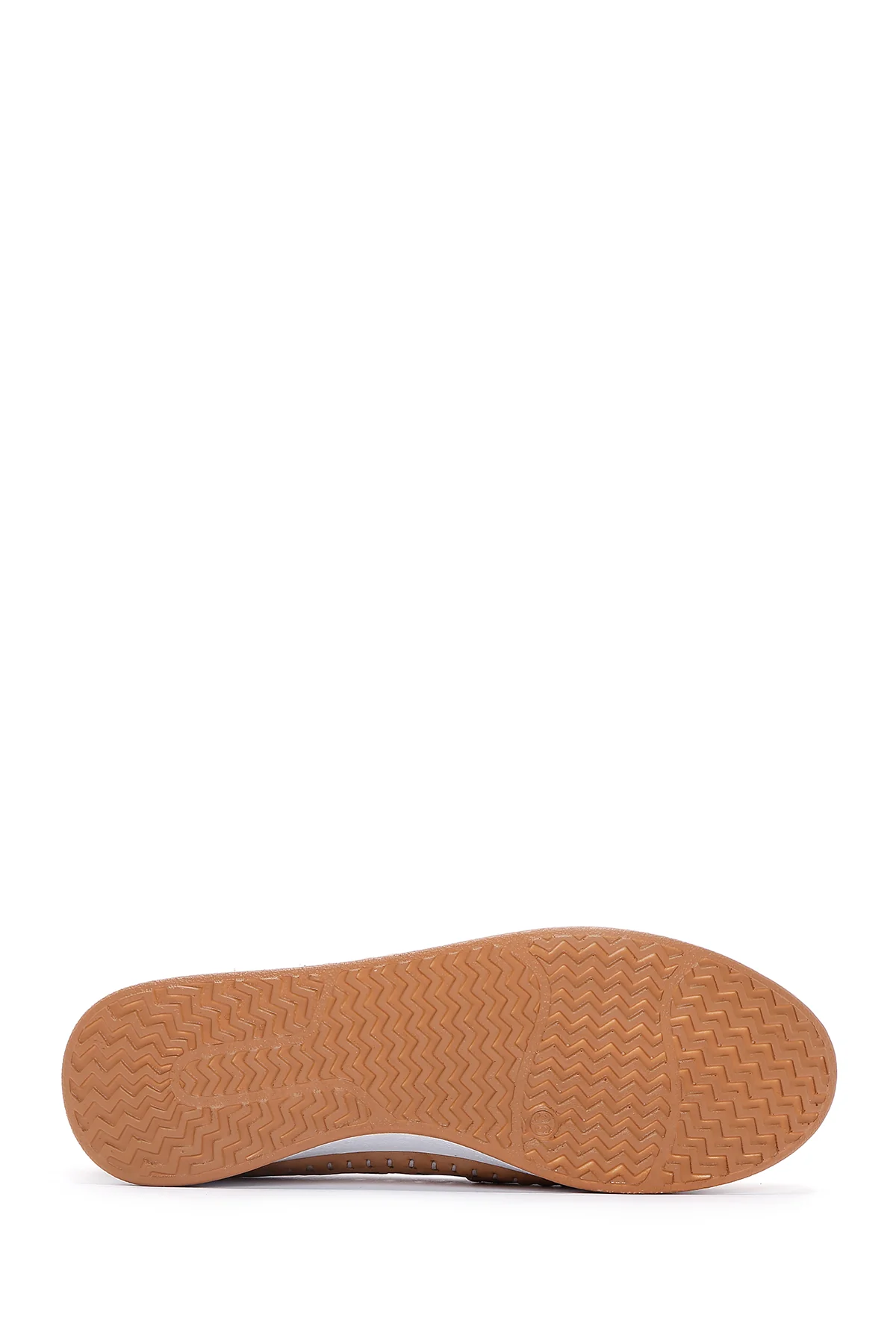 Kadın Bej Kalın Tabanlı Deri Konfor Loafer - Image 5
