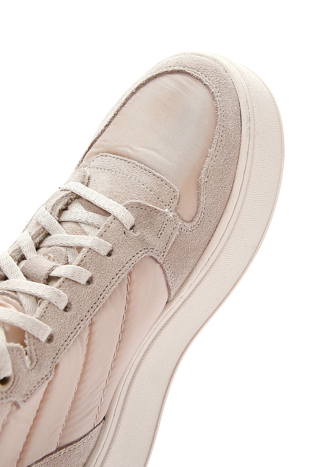 Kadın Bej Kalın Tabanlı Deri Sneaker Bot - Image 8