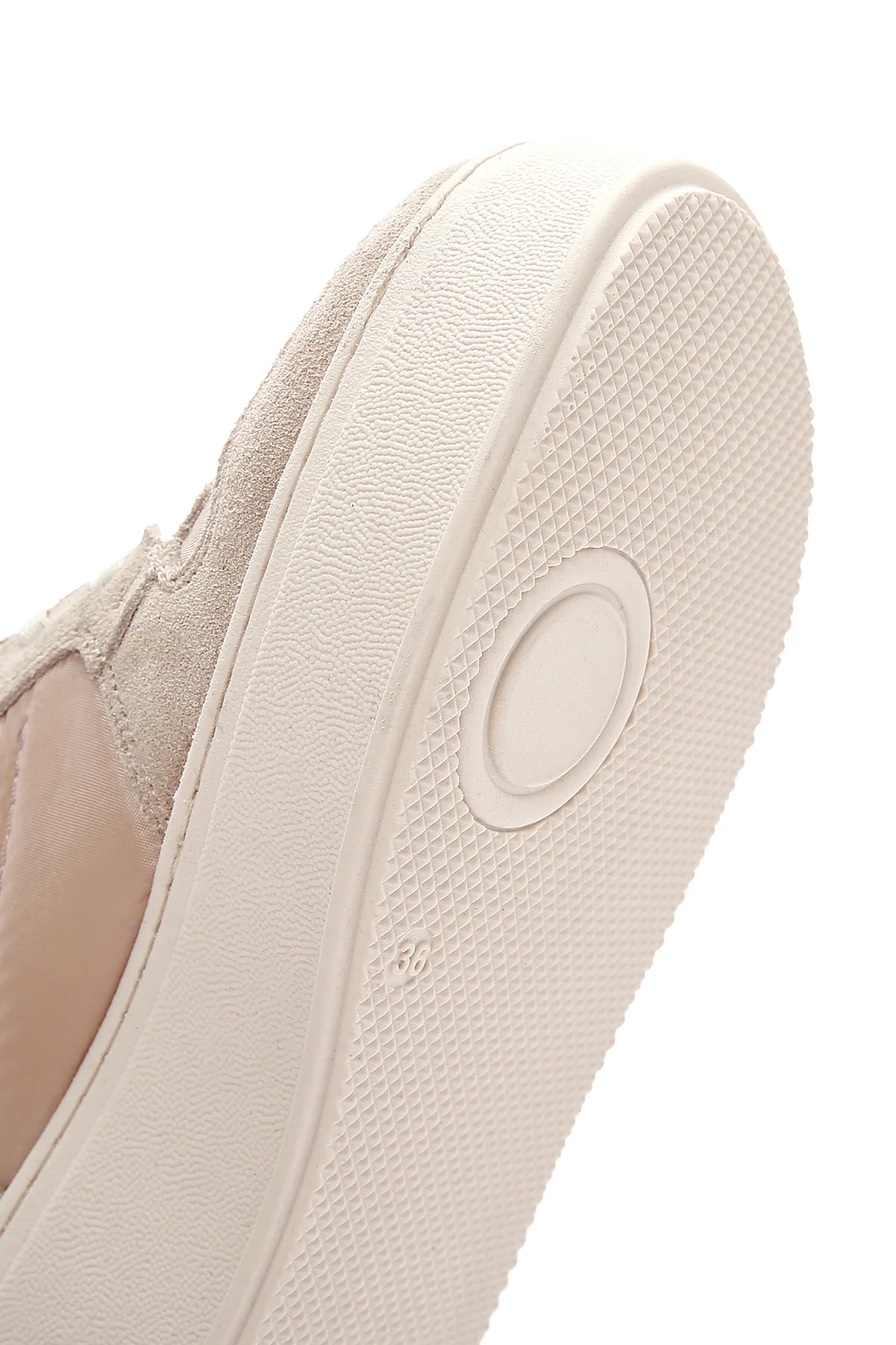 Kadın Bej Kalın Tabanlı Deri Sneaker Bot - Image 9