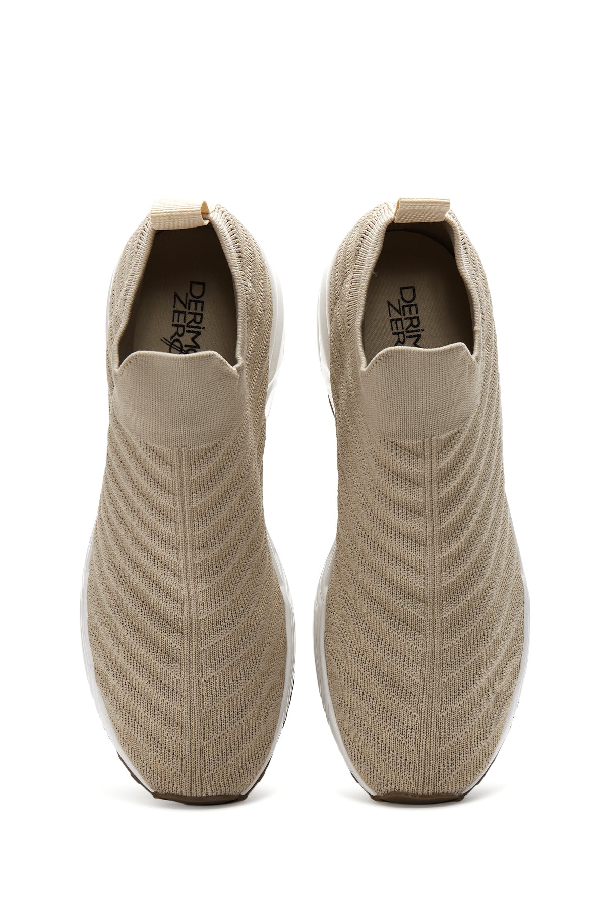 Kadın Bej Kalın Tabanlı Sneaker - Image 6
