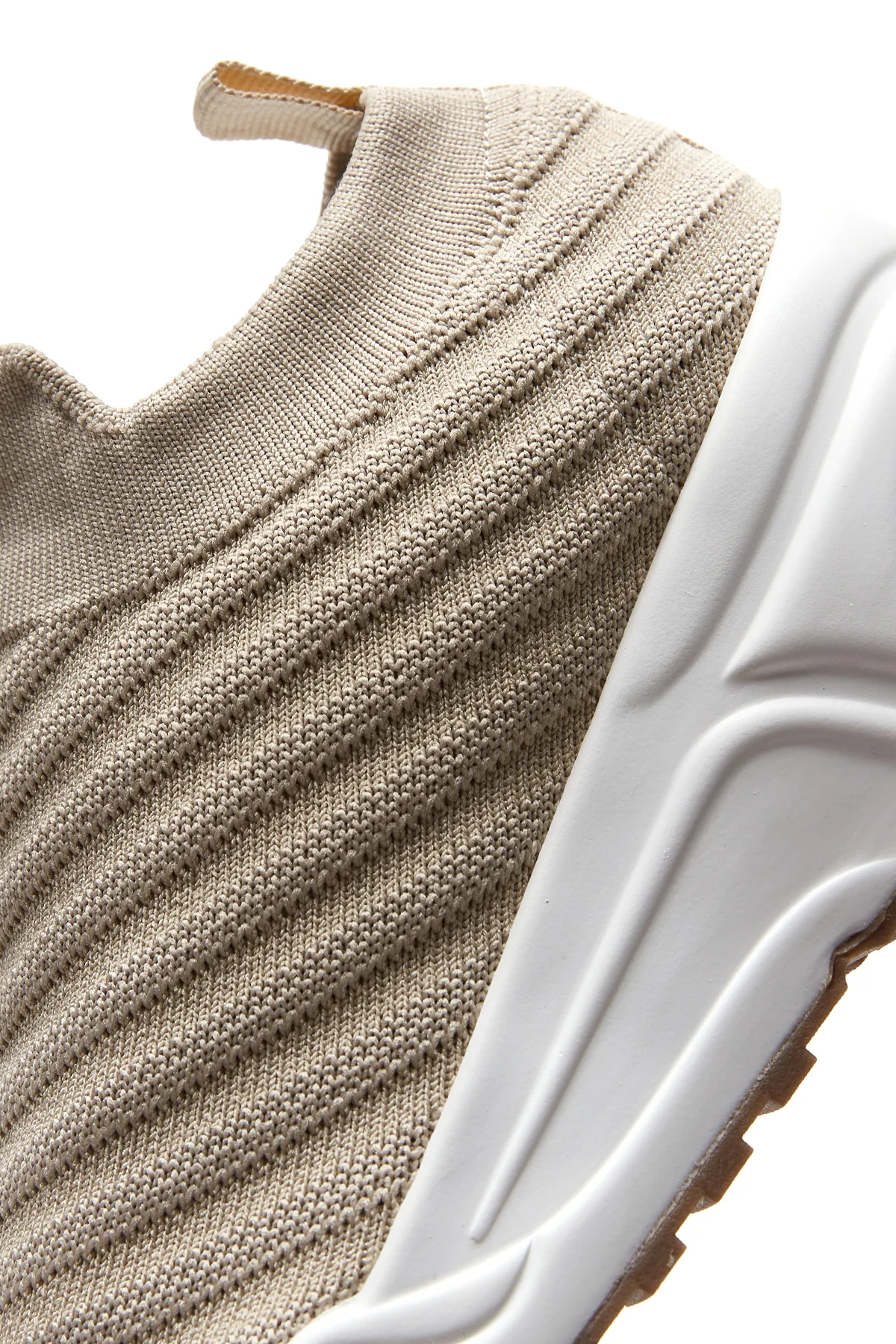 Kadın Bej Kalın Tabanlı Sneaker - Image 7