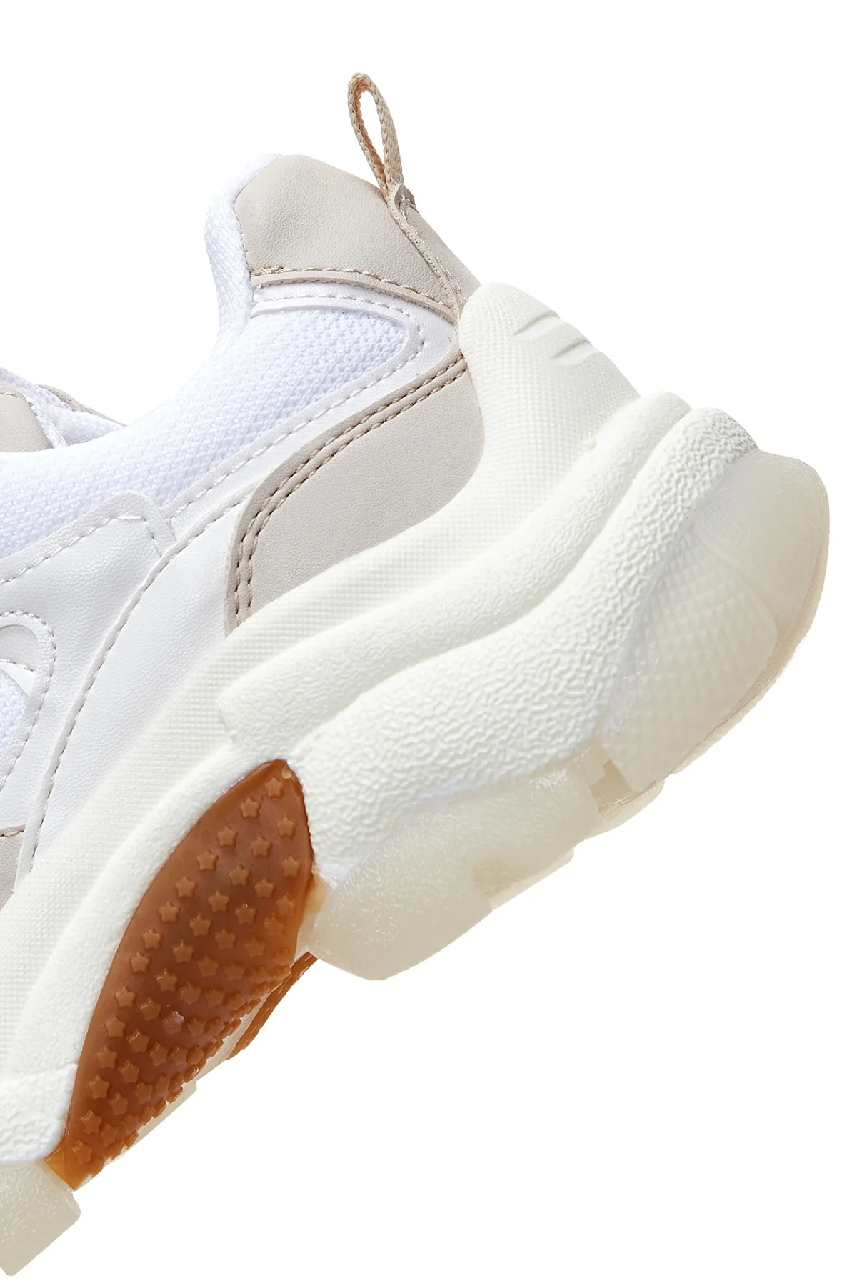 Kadın Bej Kalın Tabanlı Sneaker - Image 7