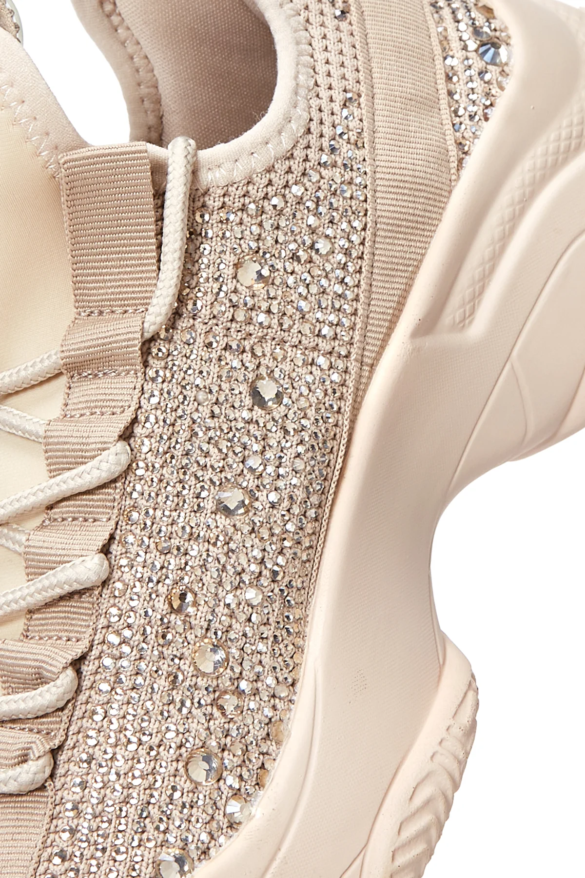 Kadın Bej Kalın Tabanlı Sneaker - Image 11